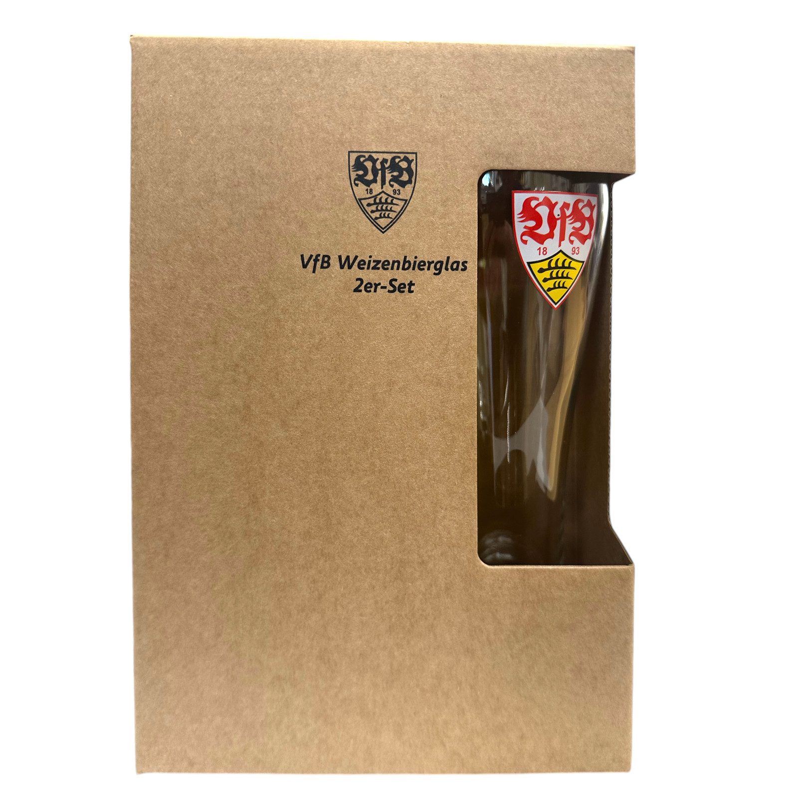 rastal Bierglas VfB Stuttgart Weizenbierglas 2er Set Pokalsieger 2025, Glas