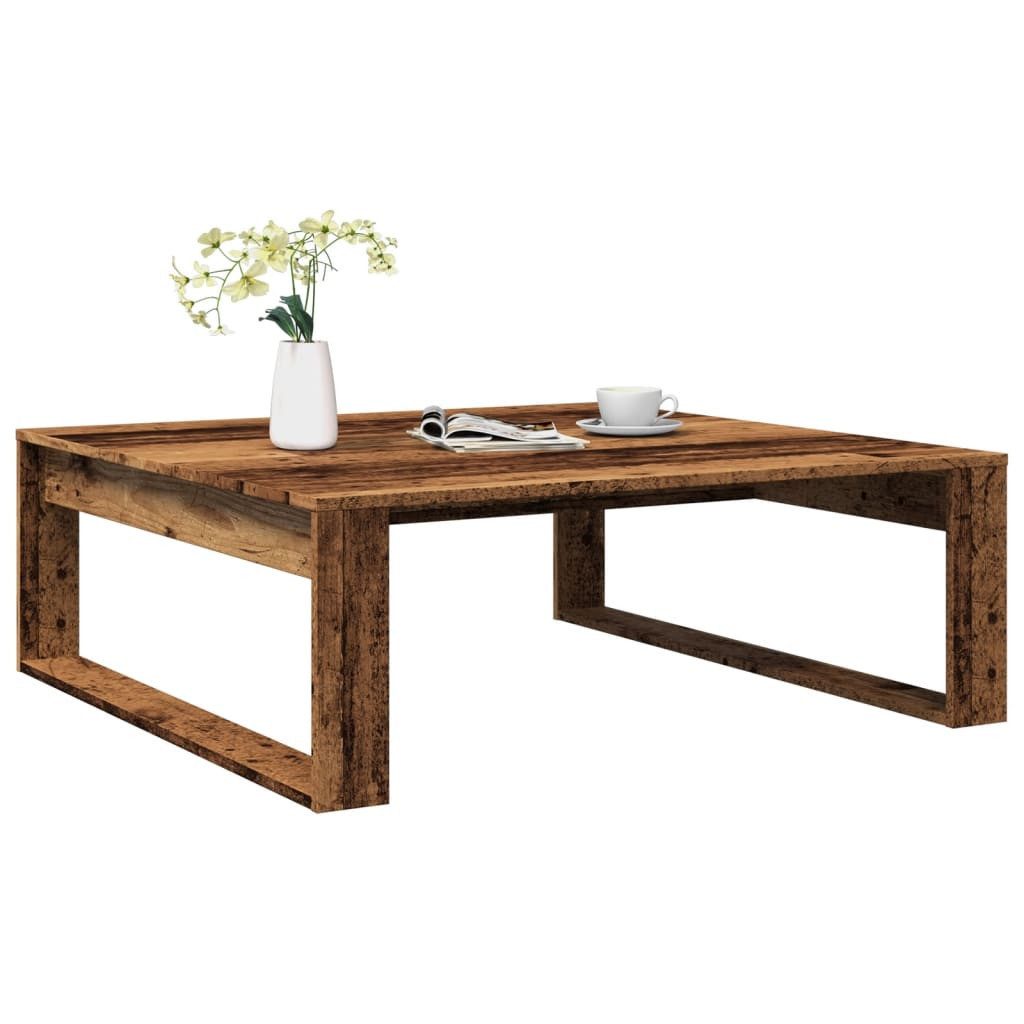 vidaXL Couchtisch 100 x 100 cm Couchtisch Altholz-Optik 100x100x35 cm Spanplatte