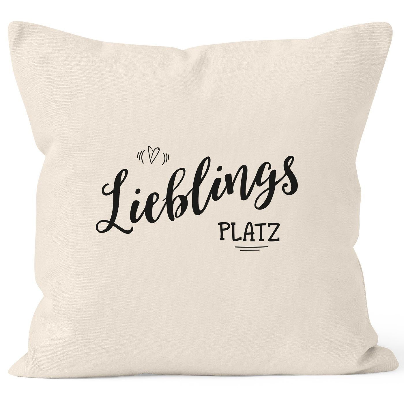MoonWorks Dekokissen Kissenbezug Lieblingsplatz Geschenk Kissen-Hülle günstig online kaufen