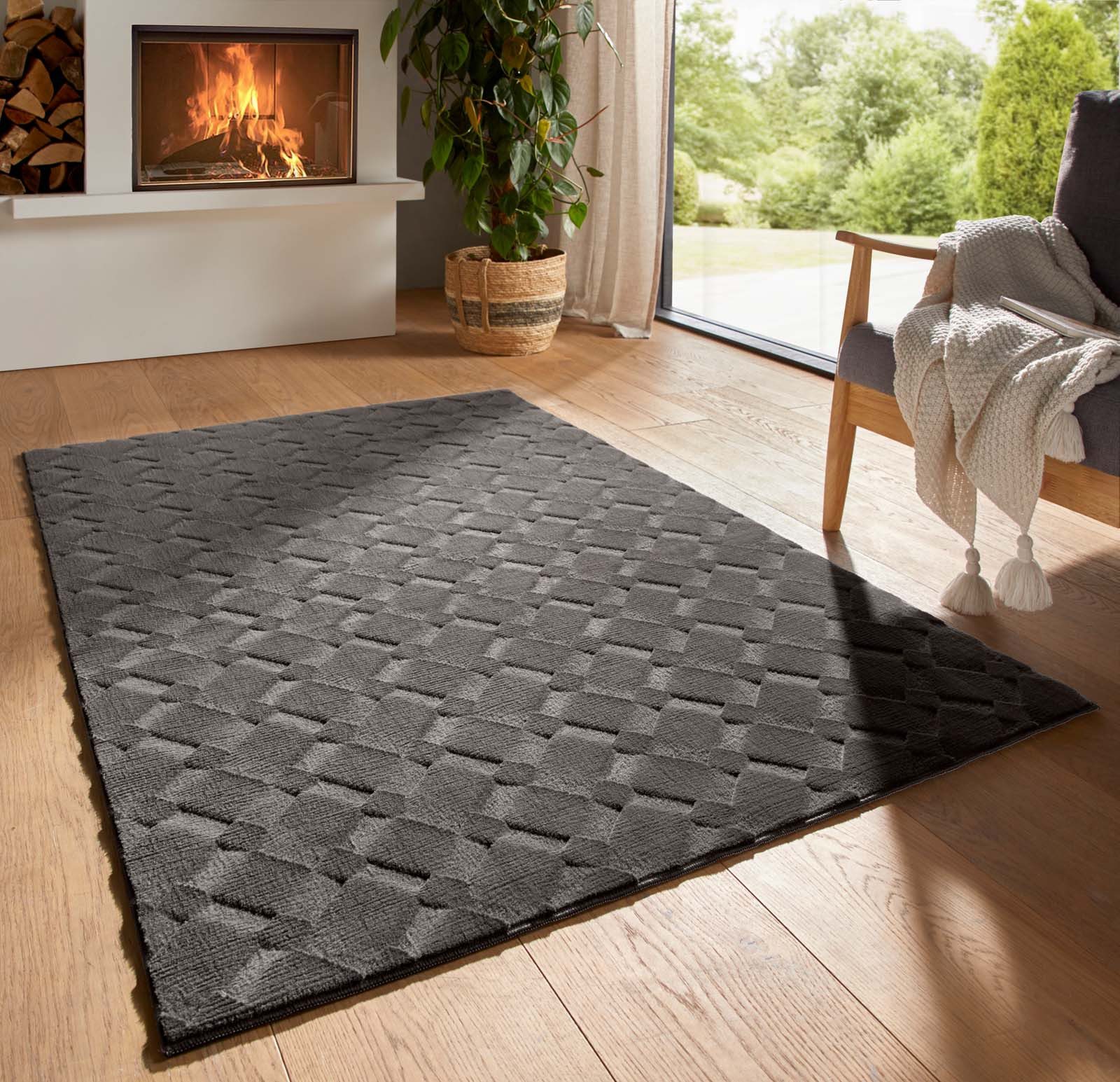 TaraCarpet Teppich TaraCarpet Homestyle 393 Karo, günstig online kaufen