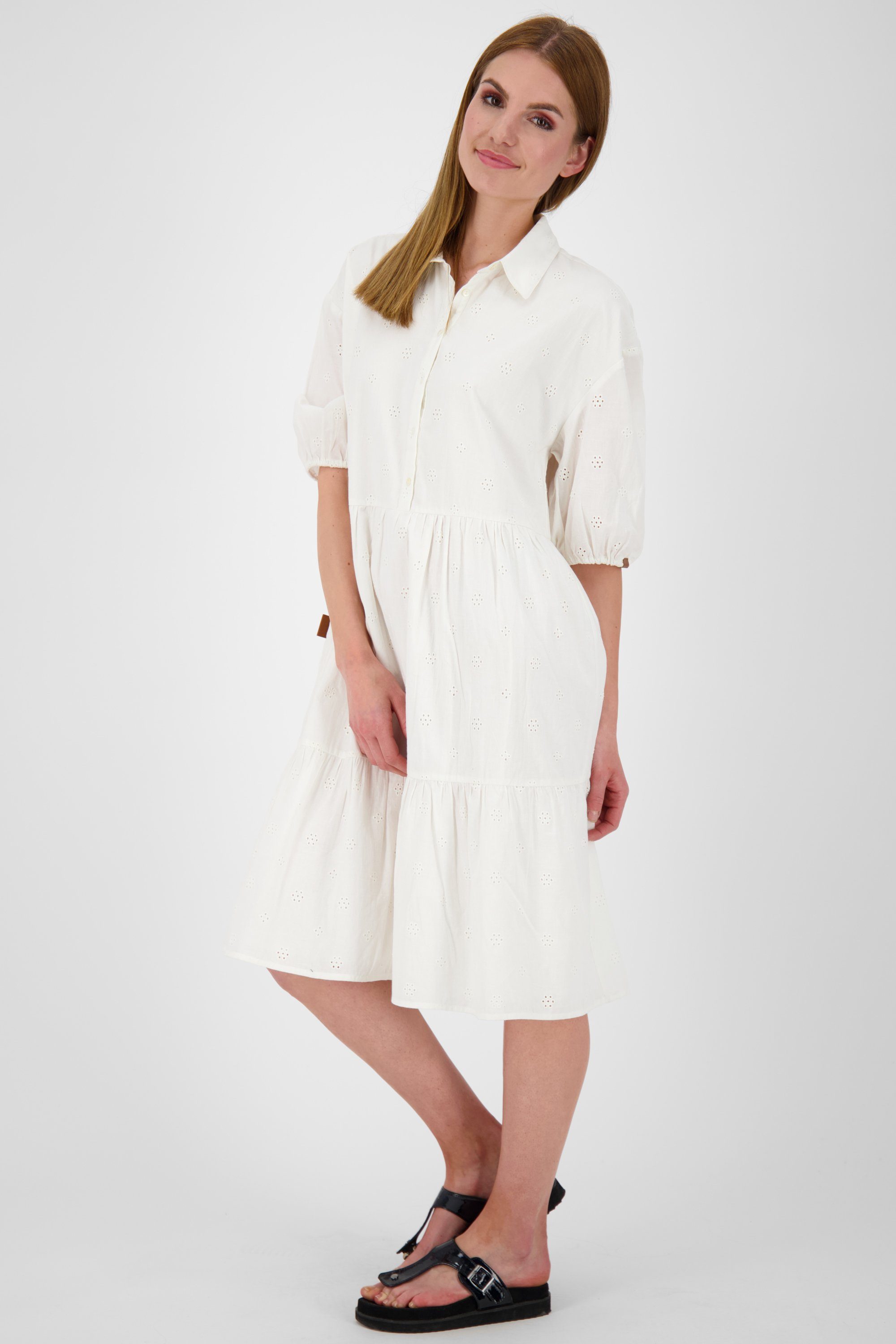Alife & Kickin Jerseykleid SalomeAK Damen white E Kleid Dress Sommerkleid