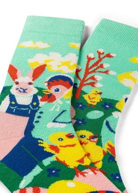 Happy Socks Basicsocken 2-Pack Eastern Time-Easter Chick gekämmte Baumwolle