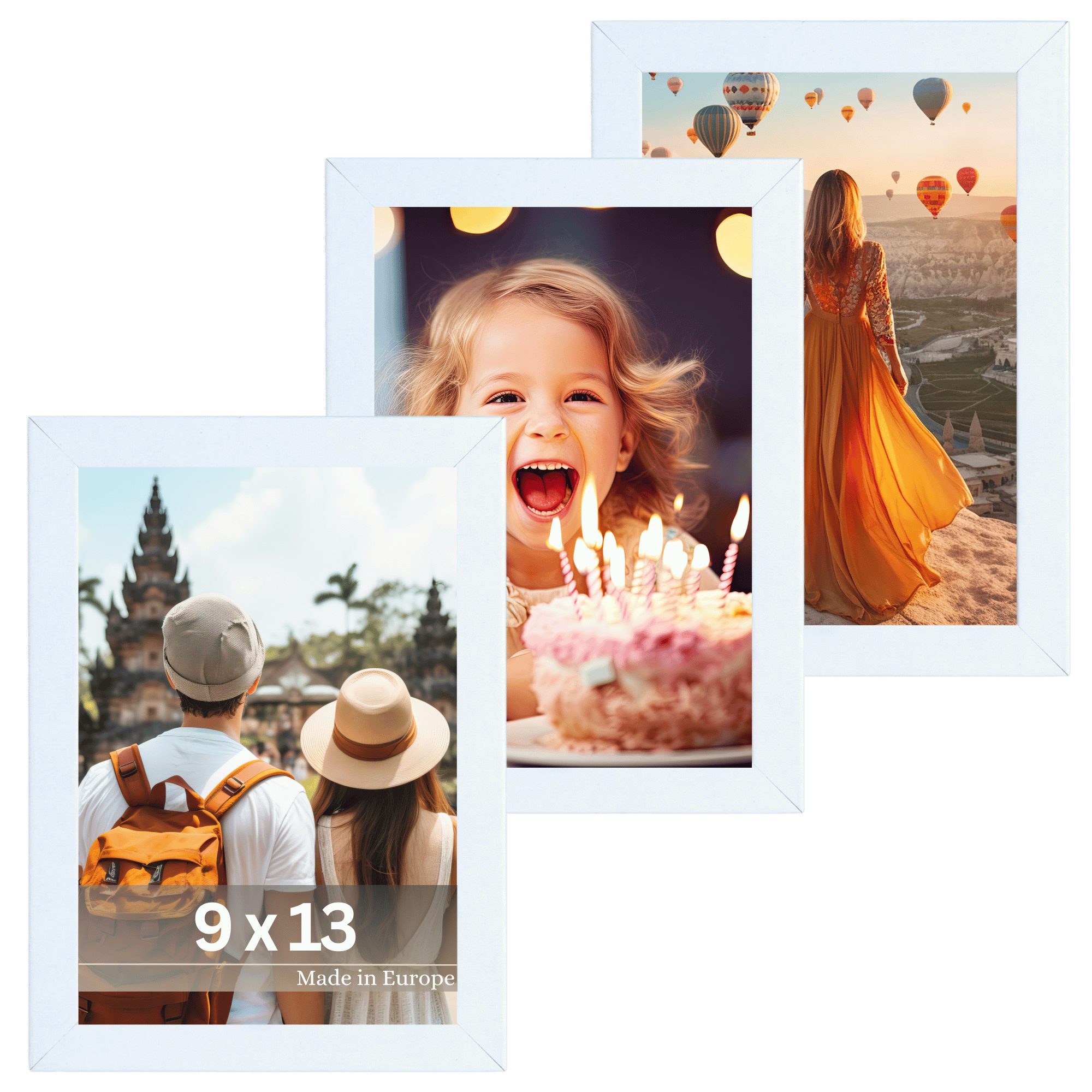 Victor (Zenith) Bilderrahmen Dali, Bilderrahmen 3er Set Weiß 9x13 cm, Bilde günstig online kaufen