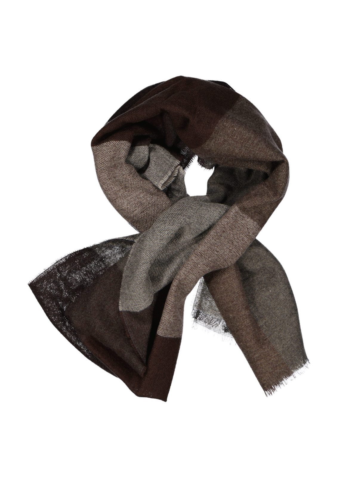 Strickschal Herren Webschal gemustert, Dunkelbraun