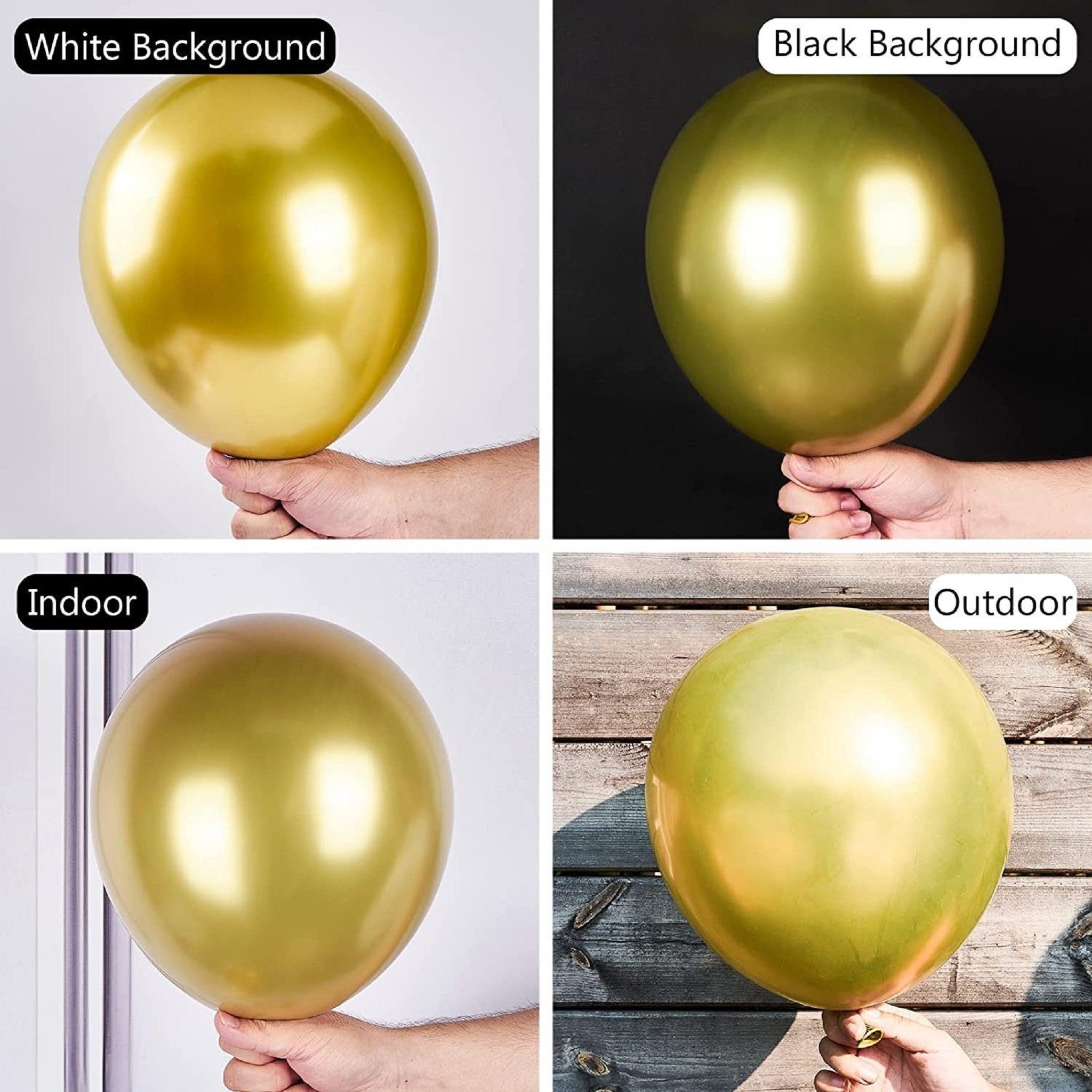 Girlande luftballons für Mutoy Geburtstag Luftballon Weiß Ballons geburtstag,Luftballons Geburtstagsfeier Deko Dekoration, Luftballons Gold Schwarz Helium
