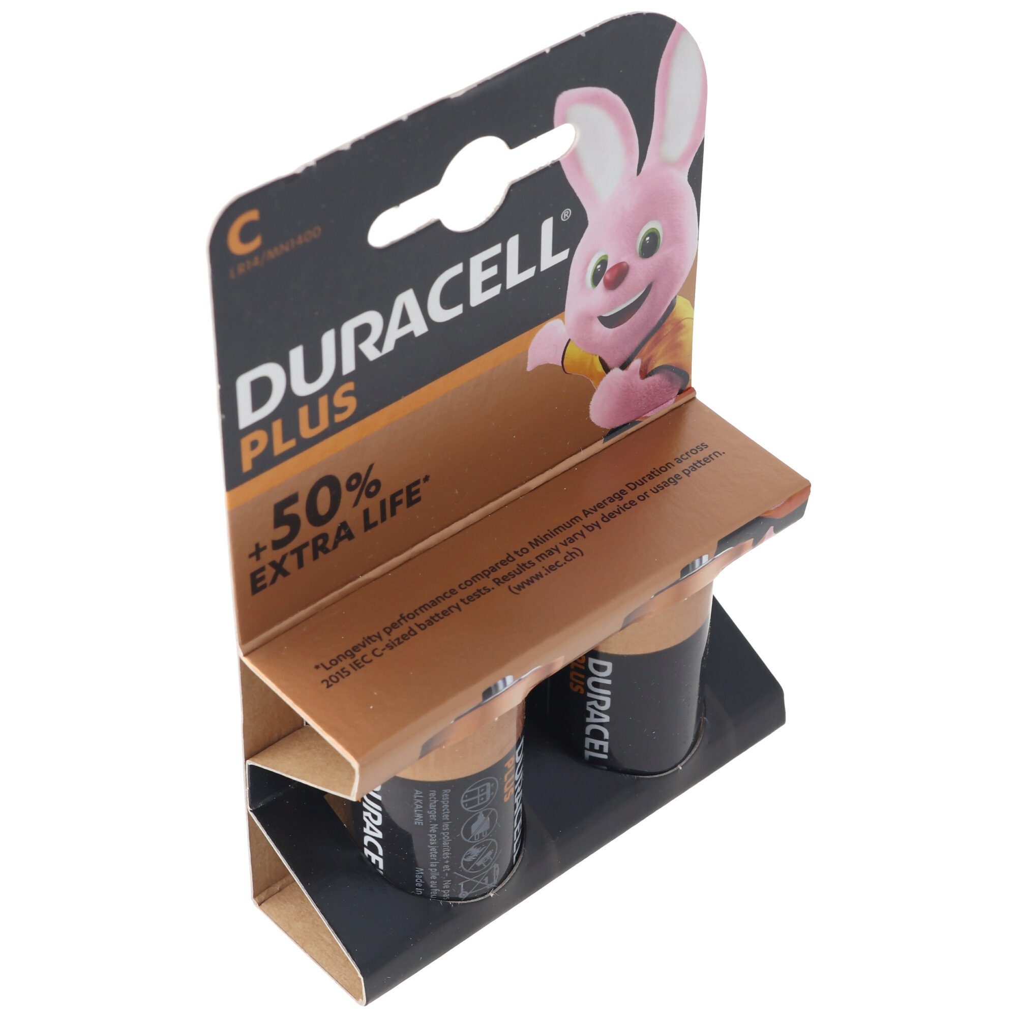Duracell DURACELL Plus Baby/C/LR14 V) (1,5 Batterie, Pack 2er