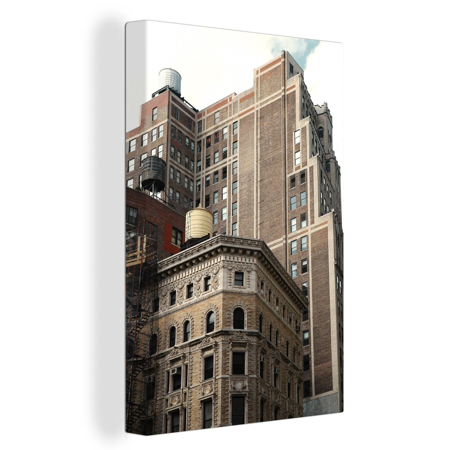 OneMillionCanvasses® Leinwandbild Broadway - Architektur - Amerika - Alt, (1 St), Leinwandbild fertig bespannt inkl. Zackenaufhänger, Gemälde, 20x30 cm