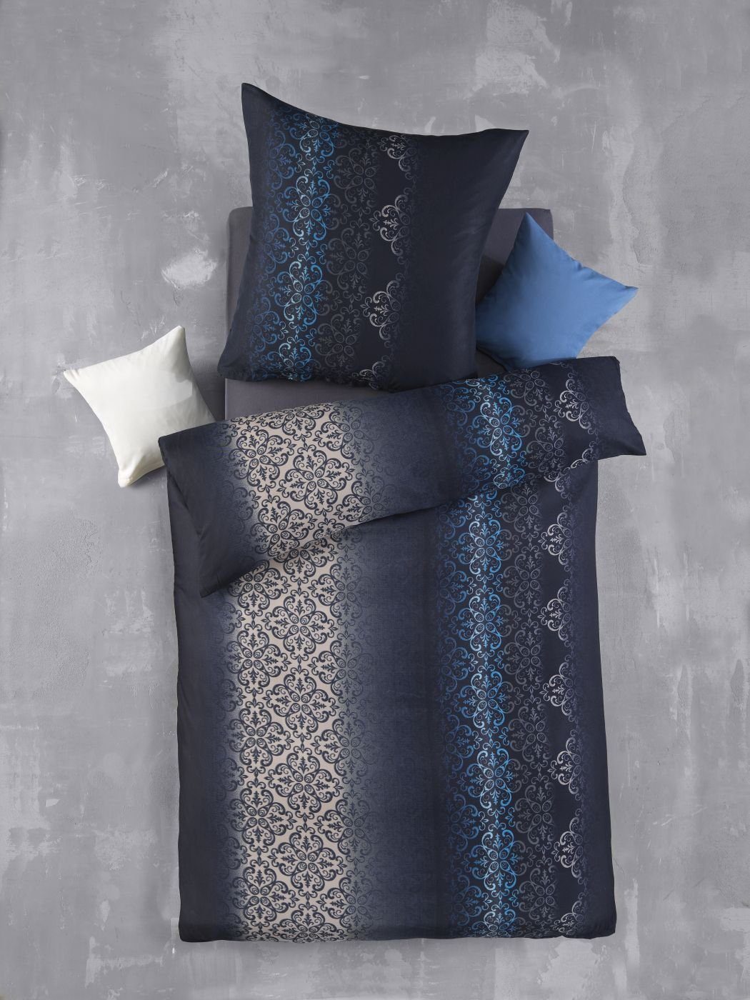 Optidream Bettwäsche Set Mikrofaser 135x200 Polyester Kayla schwarz blau, M günstig online kaufen