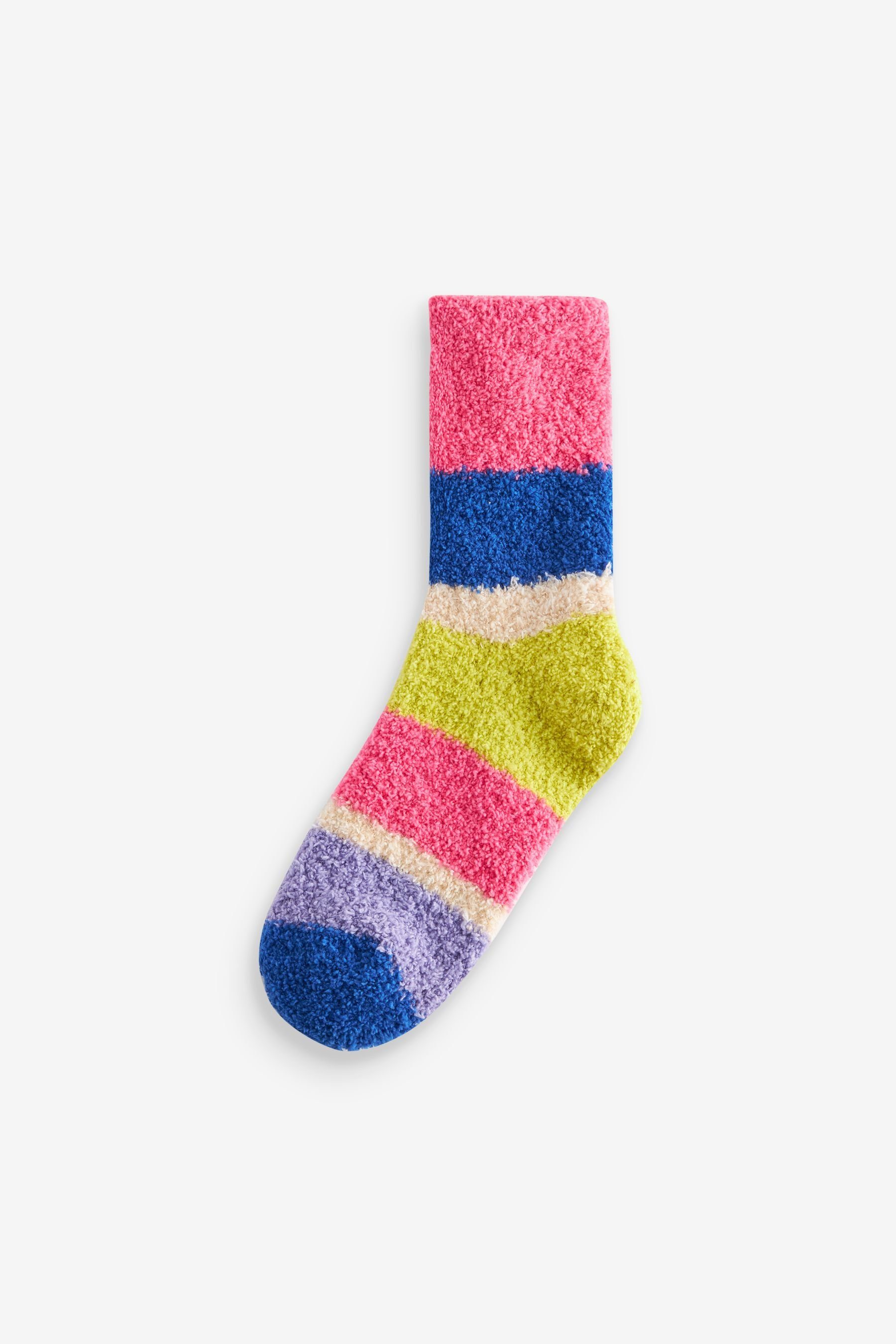 Multi Stripe Socken, 2er-Pack Next Haussocken (1-Paar) Bright Kuschelige