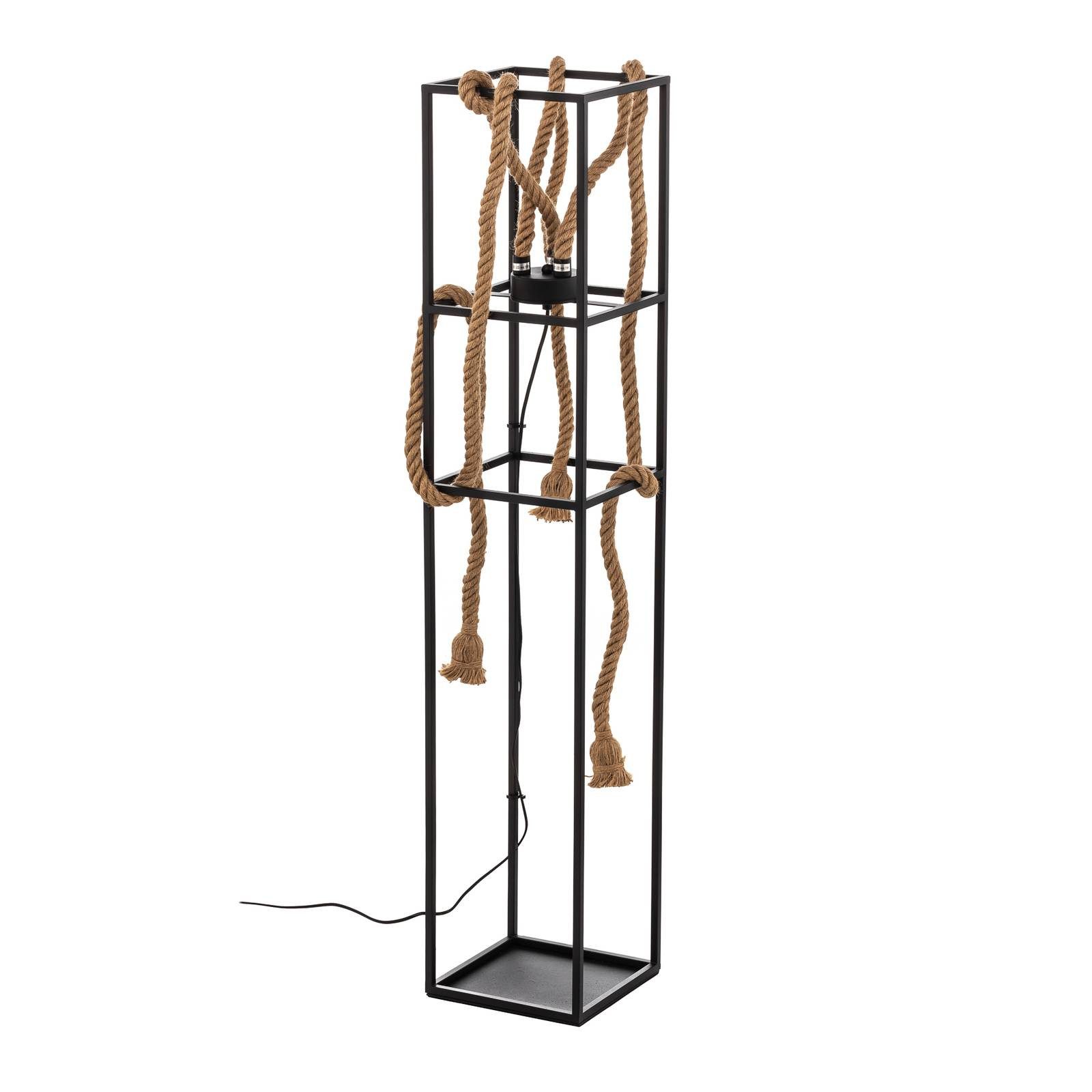 Lucande Stehlampe Vlados, Metall, Schwarz IP20, 3 x 15 W LED
