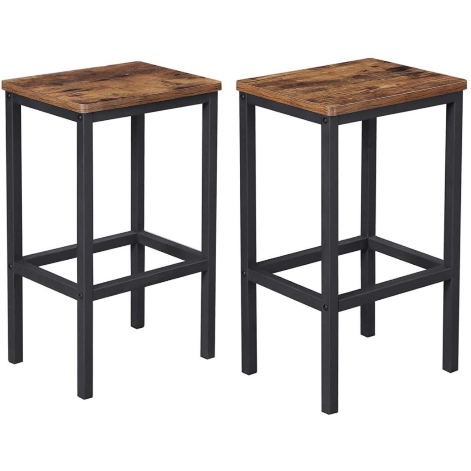 BEGRYF Barhocker 2er-Set Schwarz Braun 40 x 30 x 65 cm (Barhocker-Set, 2 St., 2er-Set)