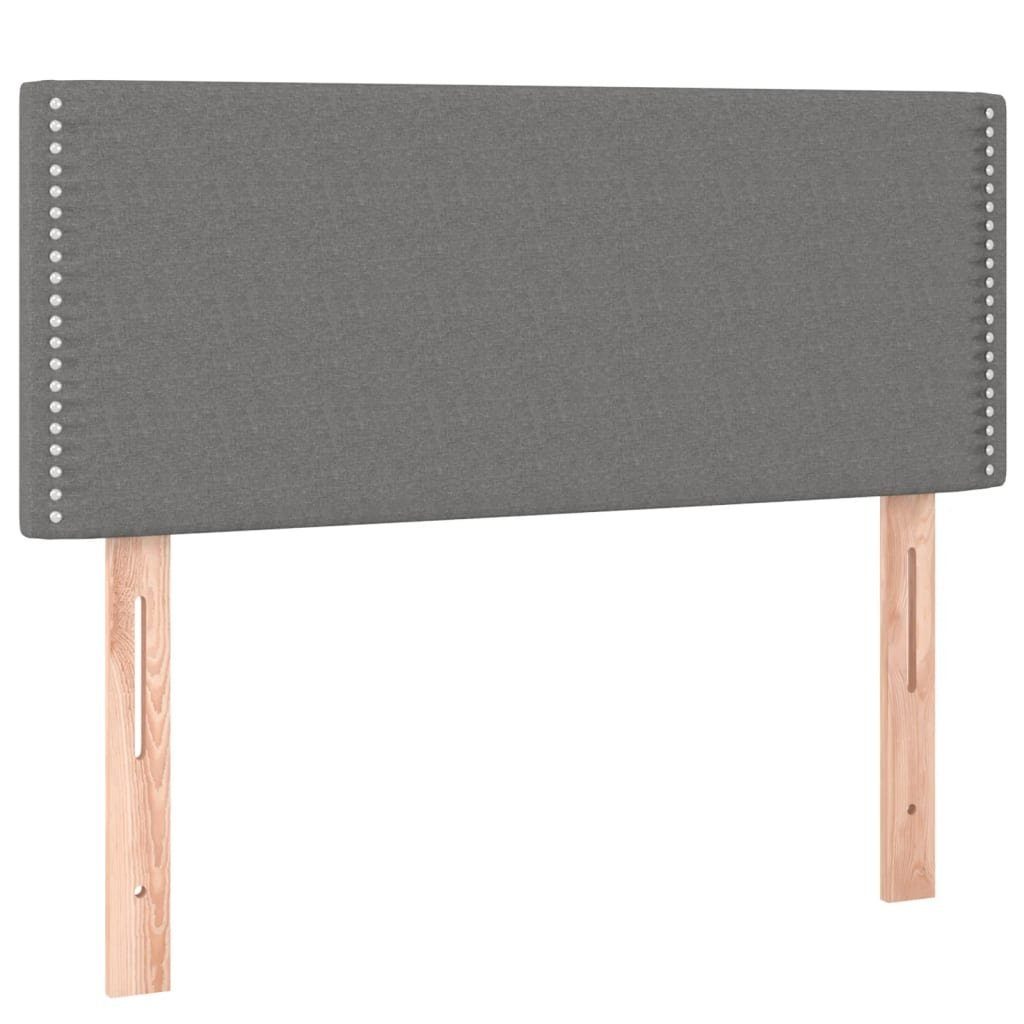 vidaXL Bett Kopfteil Dunkelgrau 80x5x78/88 cm Stoff (1-tlg)