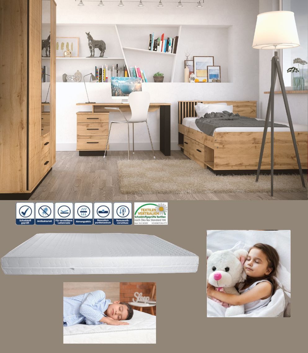 möbel-direkt.de Jugendzimmer-Set Lamelo, (Komplett Set, 4-tlg., günstig online kaufen
