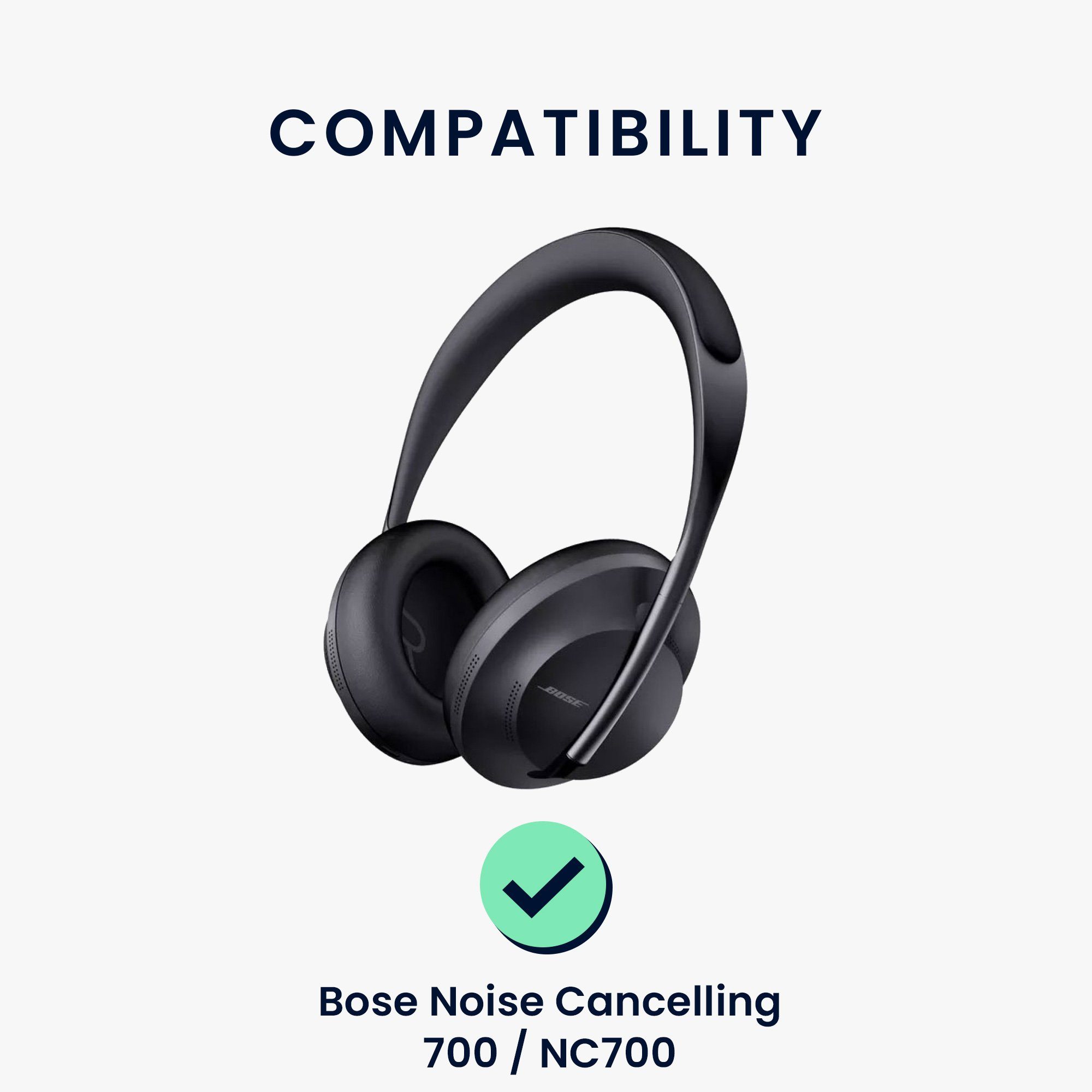 kwmobile 2x Ohr Polster für Bose Noise Cancelling 700 / NC700 Kopfhörer (Ohrpolster Kopfhörer - Kunstleder Polster für Over Ear Headphones)