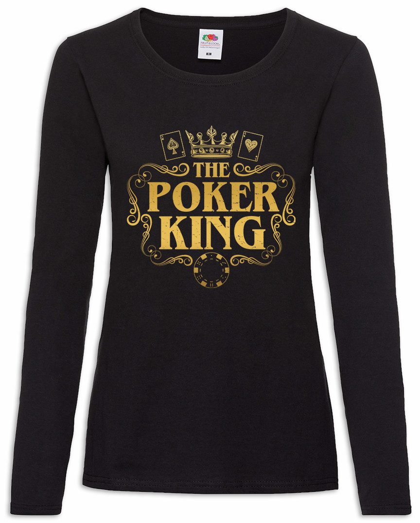 Langarmshirt The Poker King Damen Langarmshirt Karten Cards Casino Las Vegas Gamble