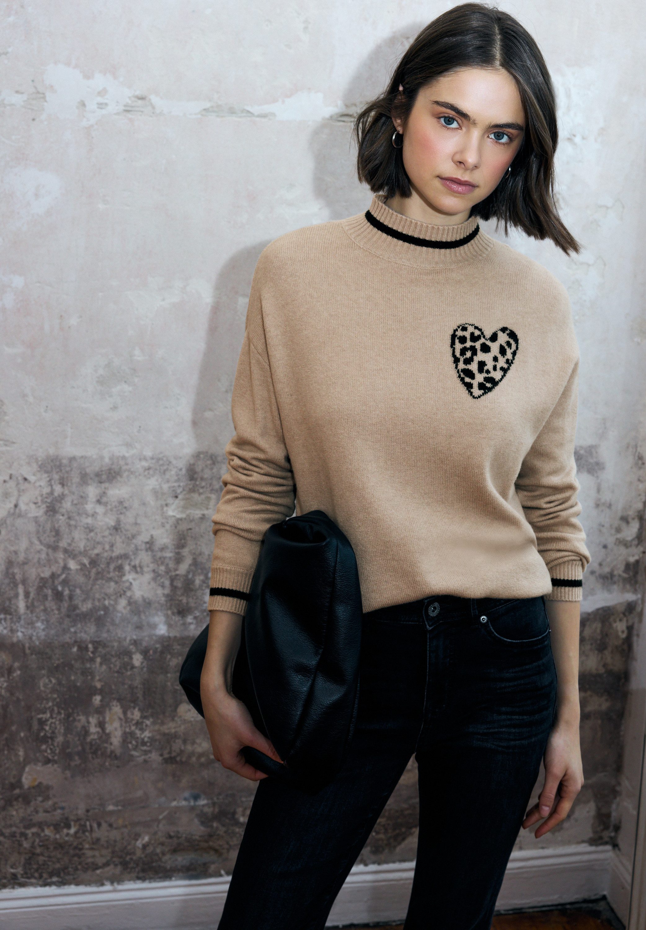 STREET ONE STUDIO Longpullover mit Leomuster