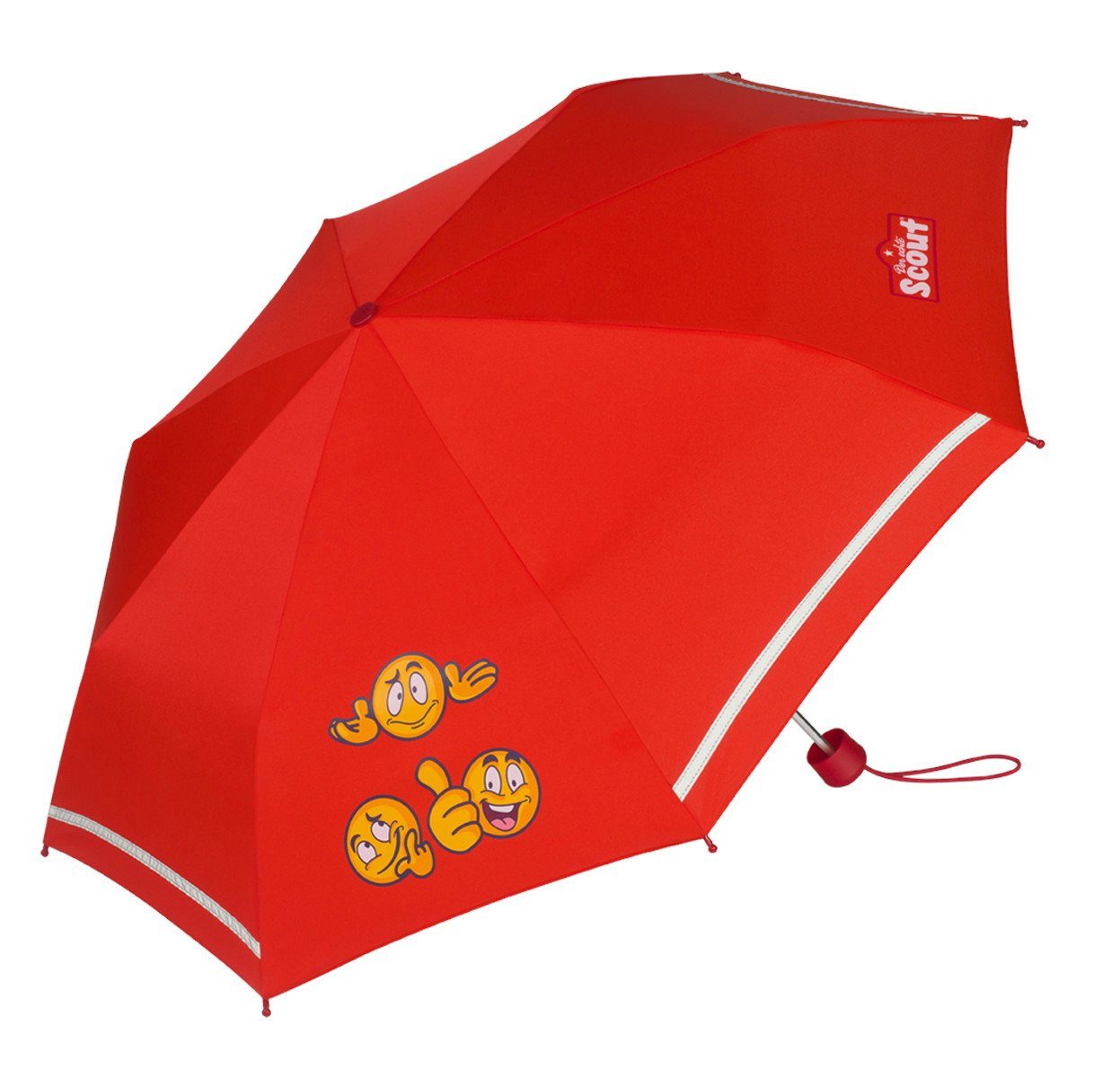 Scout Taschenregenschirm Kinder Emoji Red