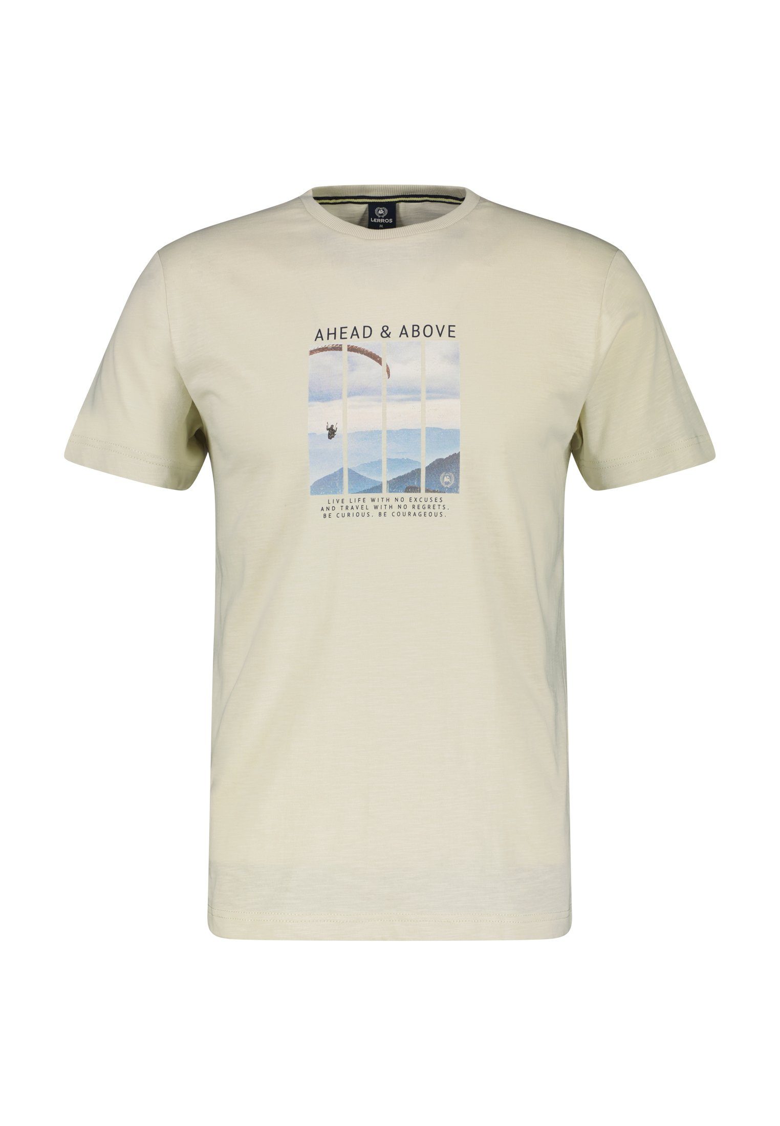 LERROS T-Shirt LERROS T-Shirt mit Brustprint PALE BEIGE