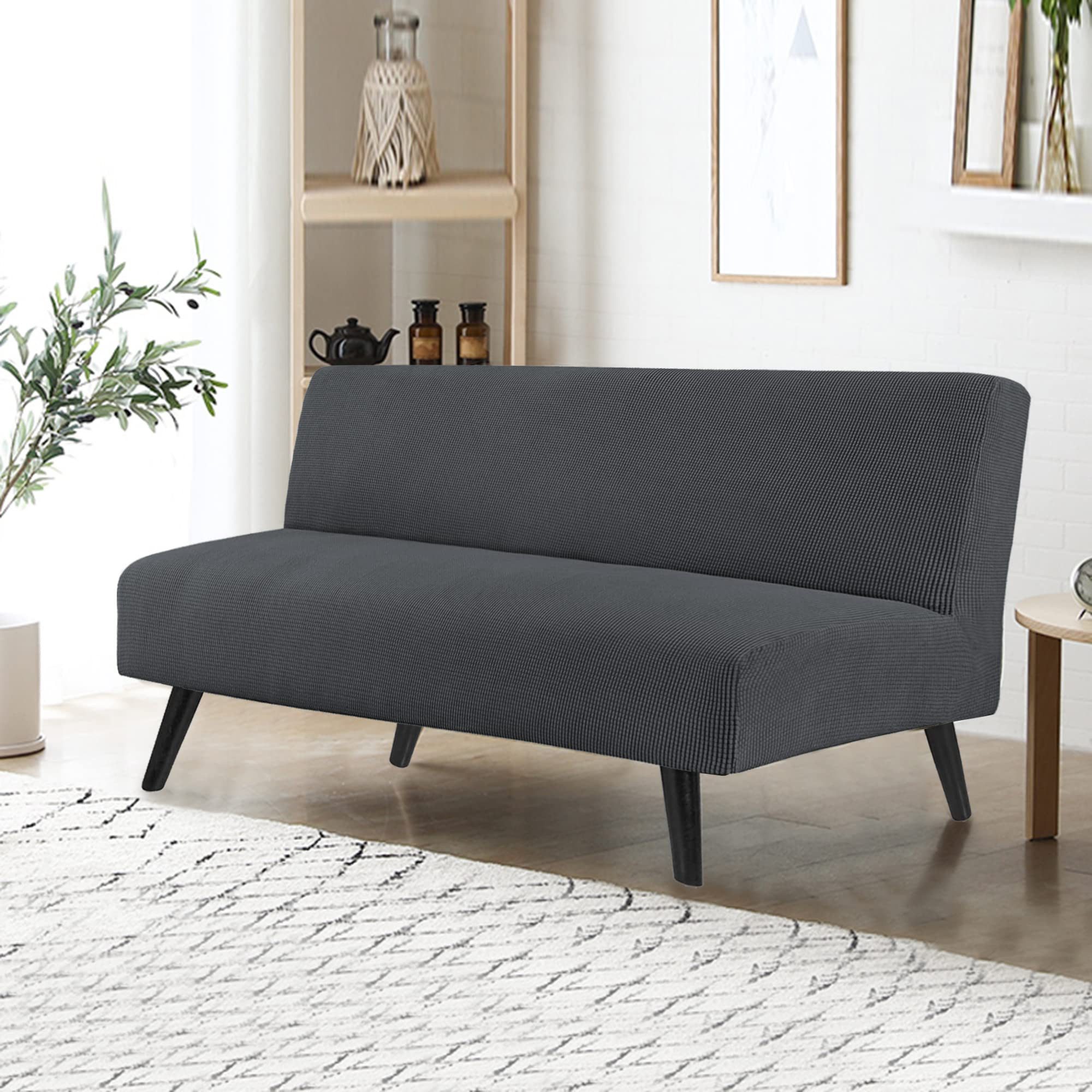 Coonoor Sofahusse Futonbezug ohne Armlehnen, Stretch-Sofabezug Maschinenwaschbar – Bild 2 von 5