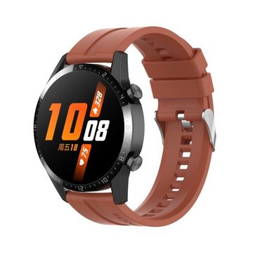 König Design Smartwatch-Armband Huawei Watch GT 3 46mm, Smartwatch-Armband für Huawei Watch GT 3 46mm Sport Ersatz Armband Silikon Cabernet-Orange