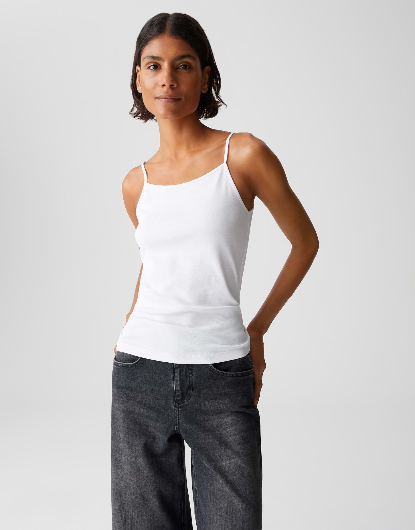 OPUS Shirttop ILKI Slim aus nachhaltiger Baumwolle