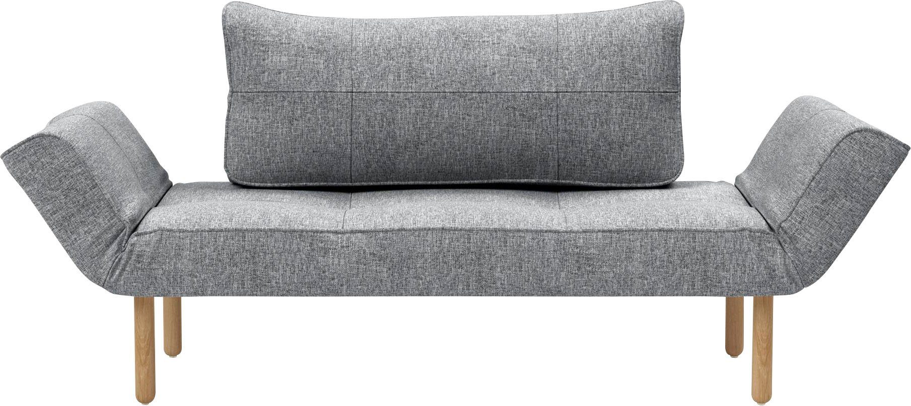 INNOVATION LIVING ™ Schlafsofa Zeal, im Scandinavian Design, Stem Beine, inklusive Rückenkissen granite | granite