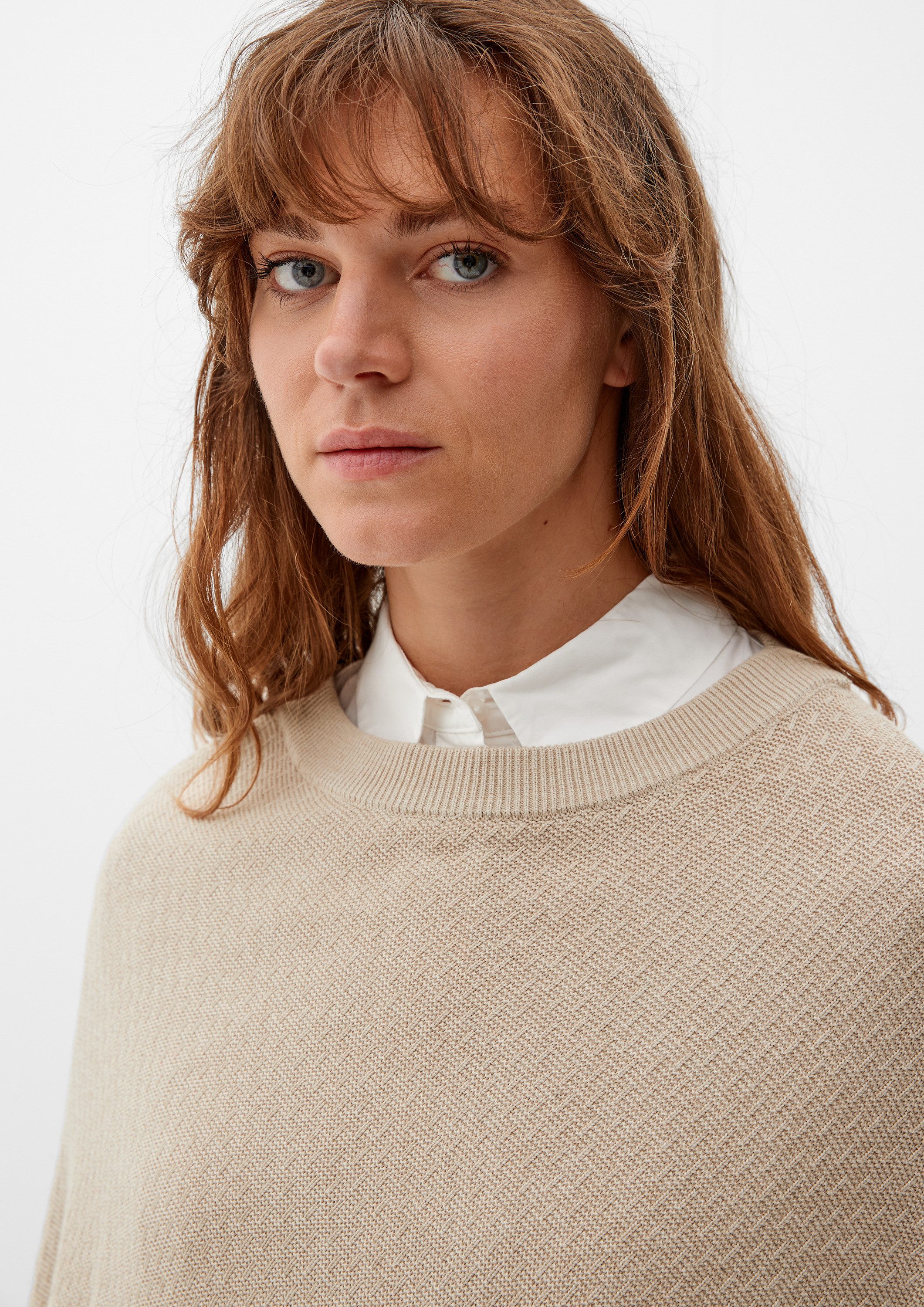 s.Oliver Poncho Indoor-Poncho Poncho aus Baumwollmix