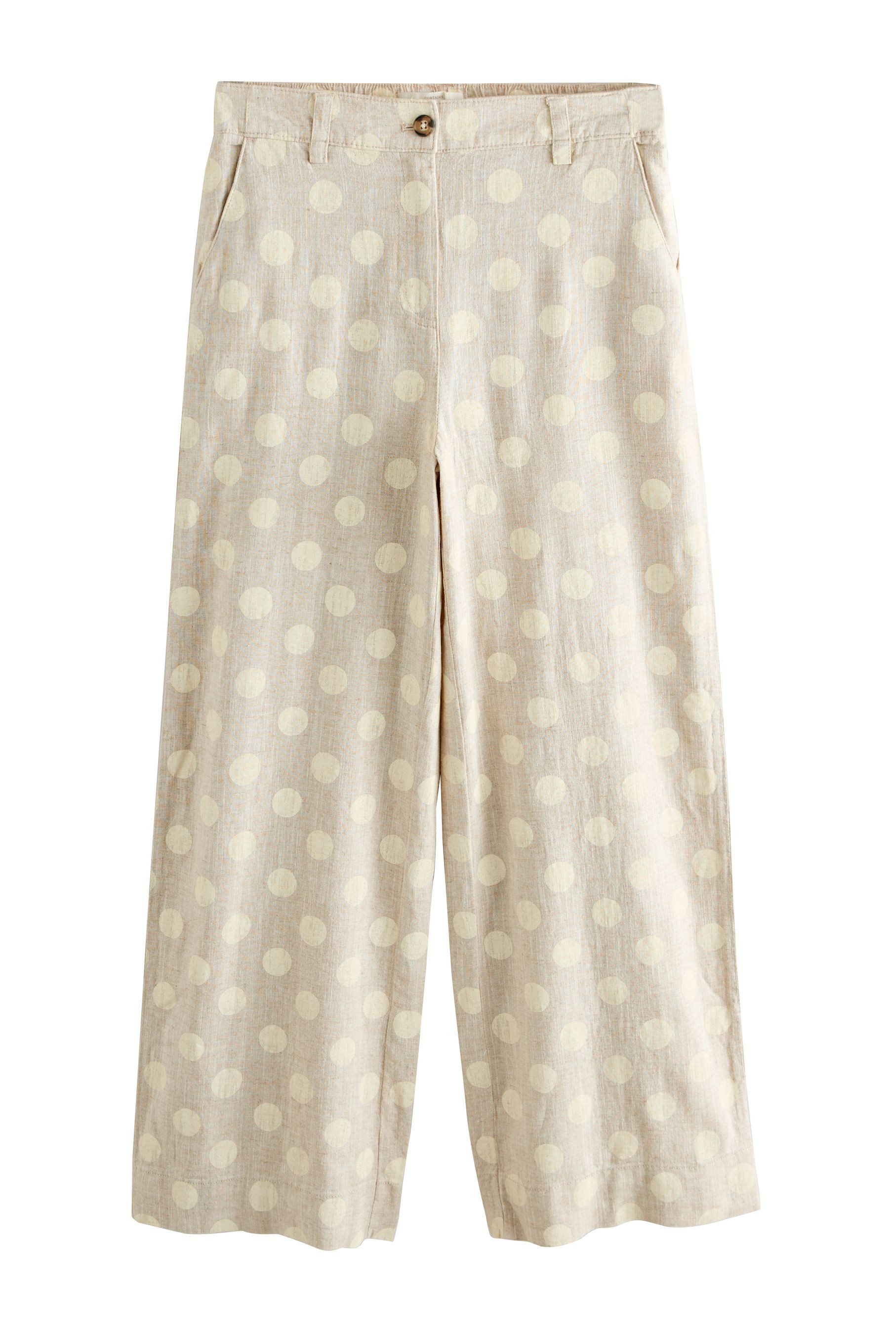 Next Palazzohose Elegante Hose mit weitem Bein, Kurzgröße (1-tlg)