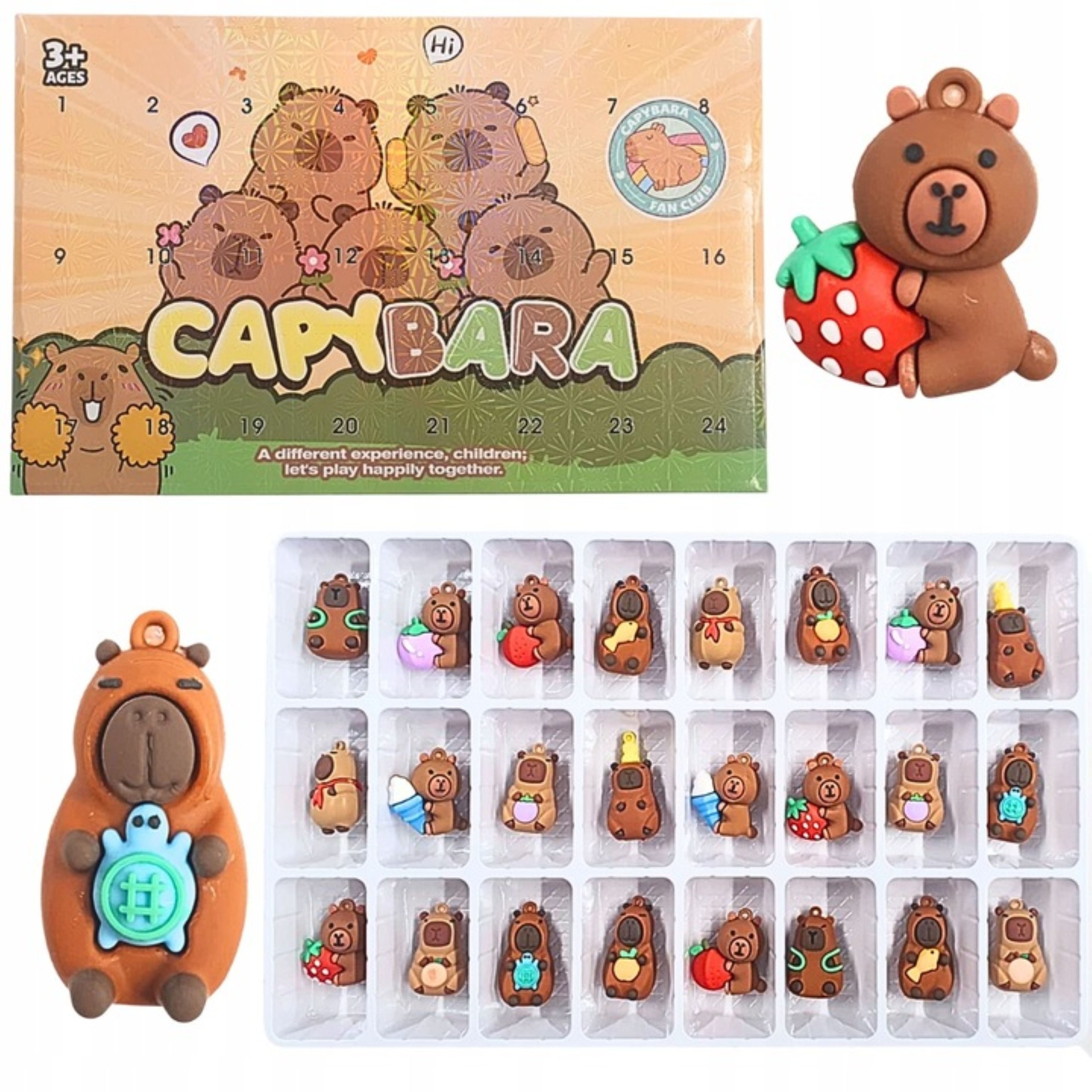 Festivalartikel Adventskalender Kapibara Adventskalender 24 Figuren Spielze günstig online kaufen