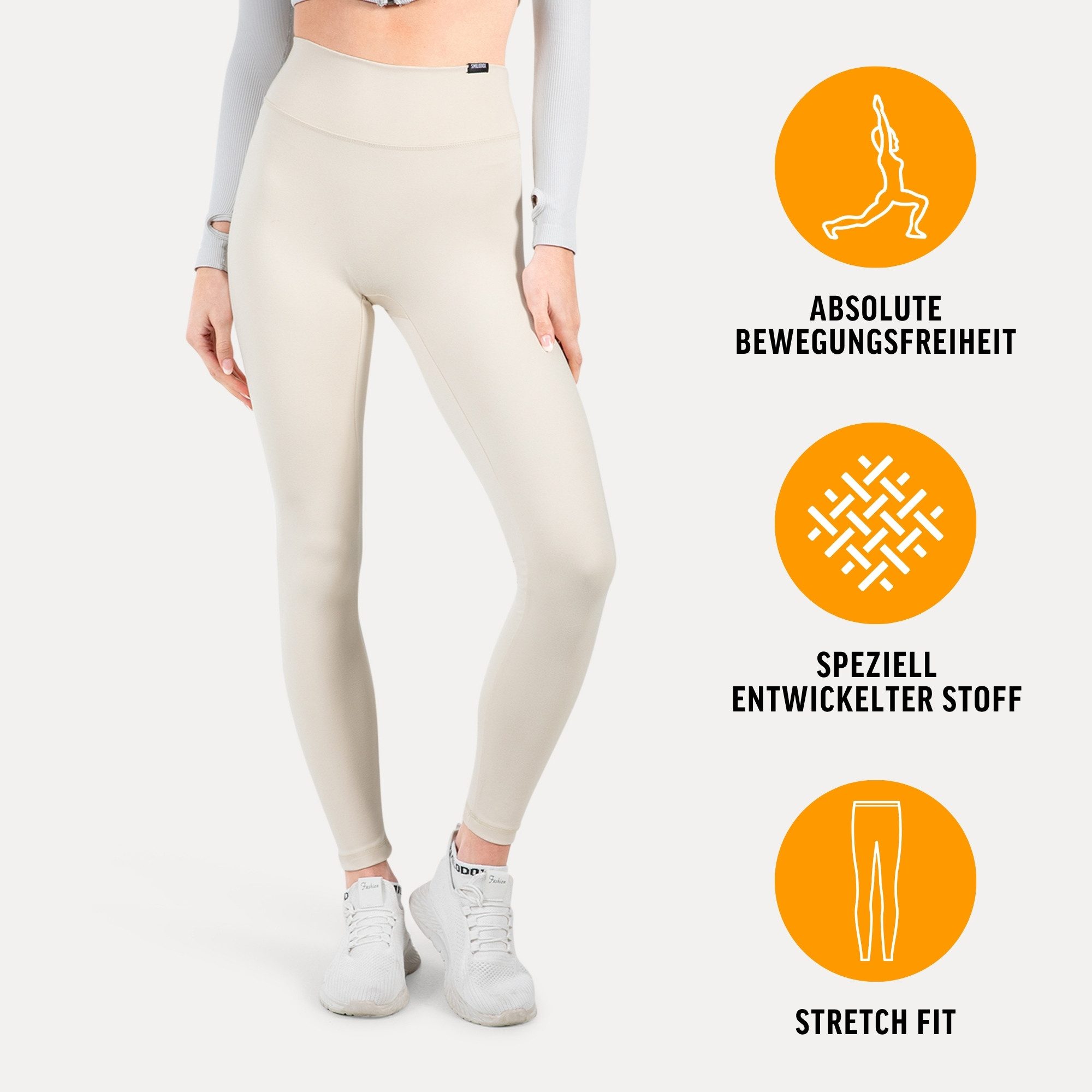 Smilodox Leggings Selina, High Waist Shaped Fit Yogahose, elastisches Material Blickdichte Push-Up Yoga Leggings, elastisch, seamless, Workout Gym