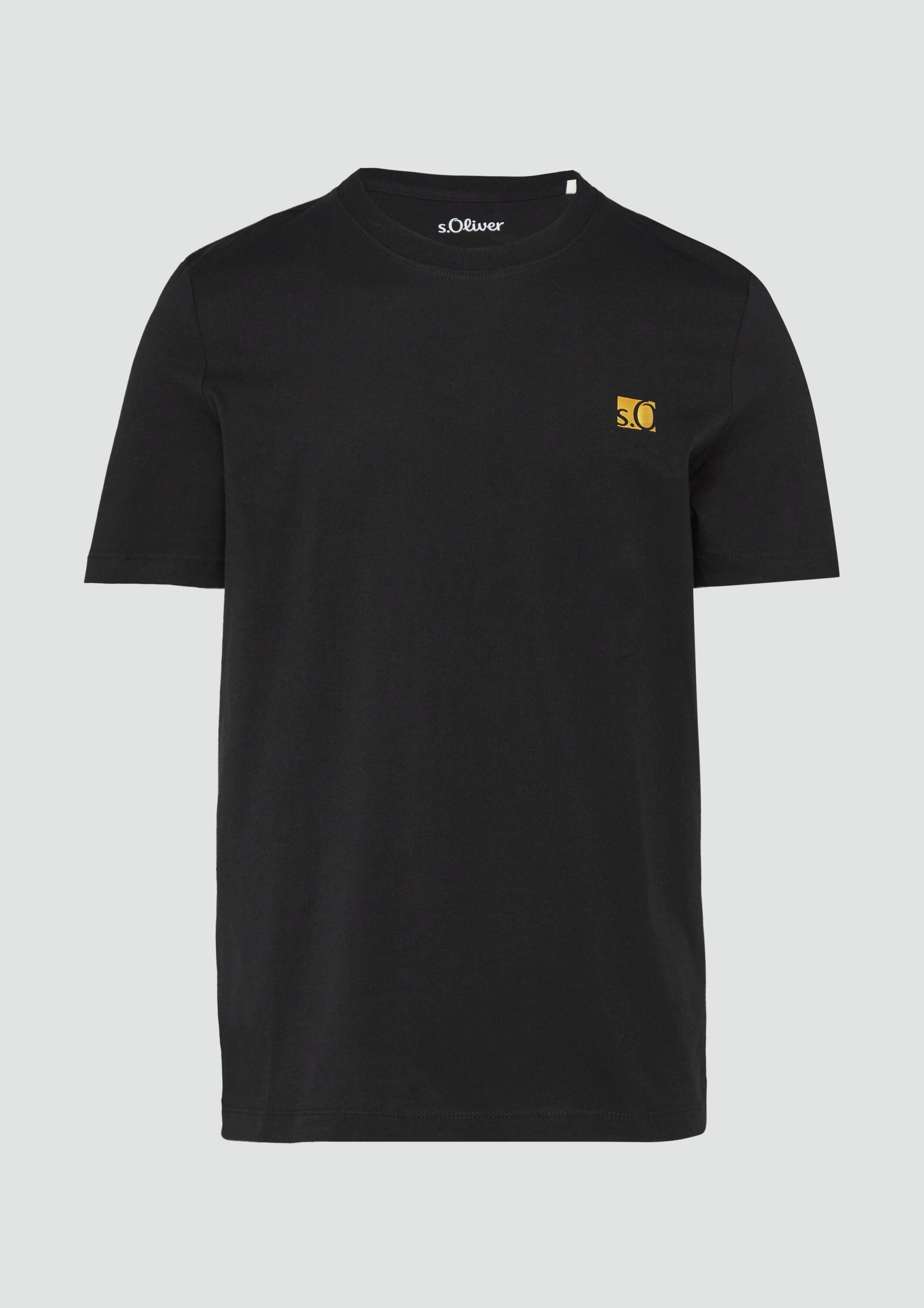 s.Oliver Kurzarmshirt T-Shirt T-Shirt mit Gold- oder Silber-Print