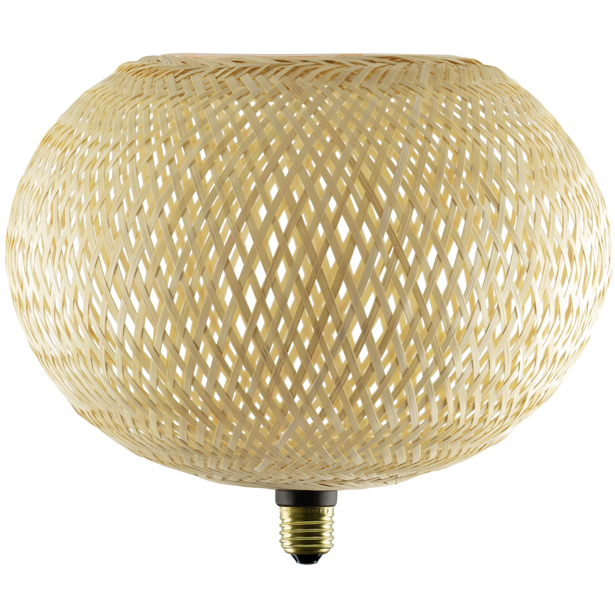 SEGULA LED-Filament LED Floating Bamboo, E27, 1 St., Extra-Warmweiß, LED Floating Bamboo Oval 300 nature  E27, 5W, 2200K, 350 lm