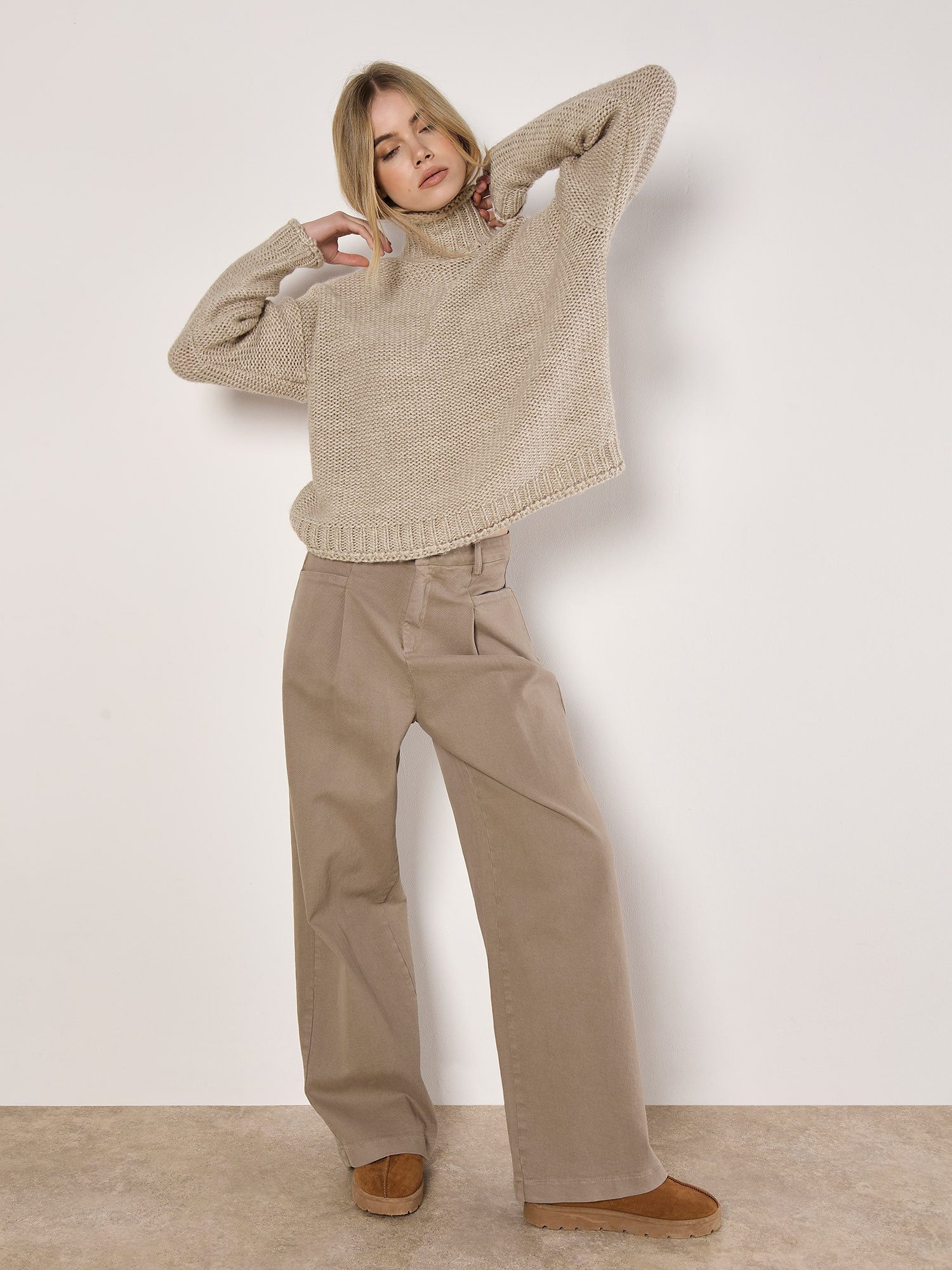 Apricot Strickpullover Grobstrick-Pullover in oversized Passform günstig online kaufen