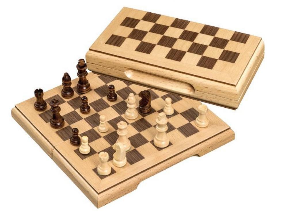 Philos Spiel, Schachspiel - Reiseschach - magnetisch - klein - Breite 17 cm
