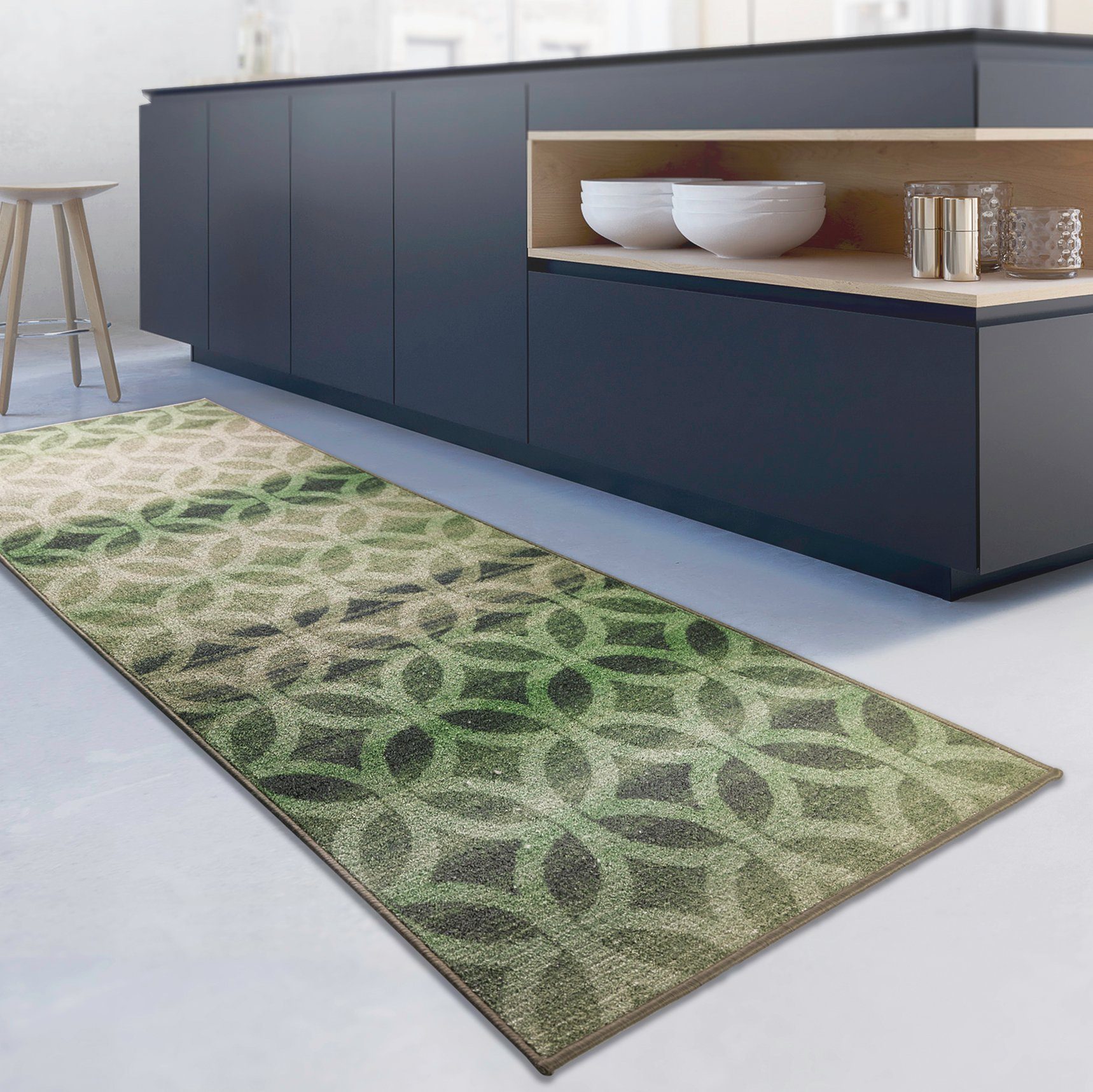 Teppich Teppich-Läufer Murcia, Karat, Moderner Wohnteppich, In vier Farben erhältlich Grün