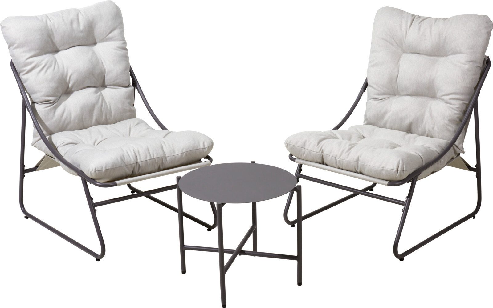 Gartenlounge-Set Lounge-Set LYON grau Gartenset Loungemöbel Gartenmöbel