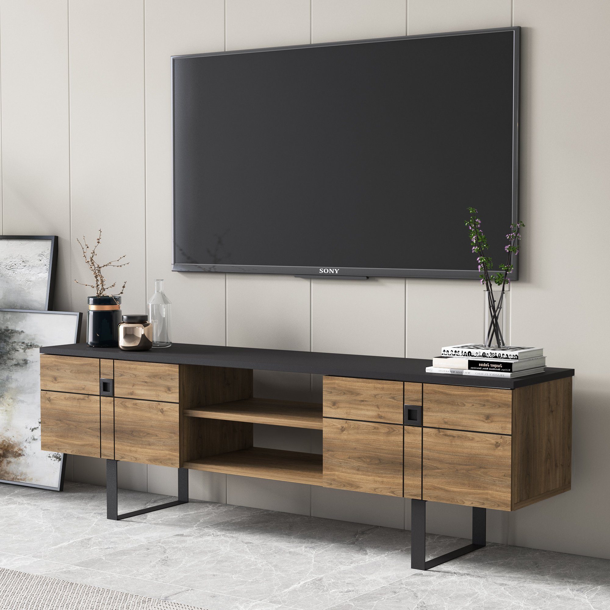 DEMA Home TV-Schrank Lowboard Zeus, Breite 160 cm, Fernseher bis zu 32-70 Z günstig online kaufen