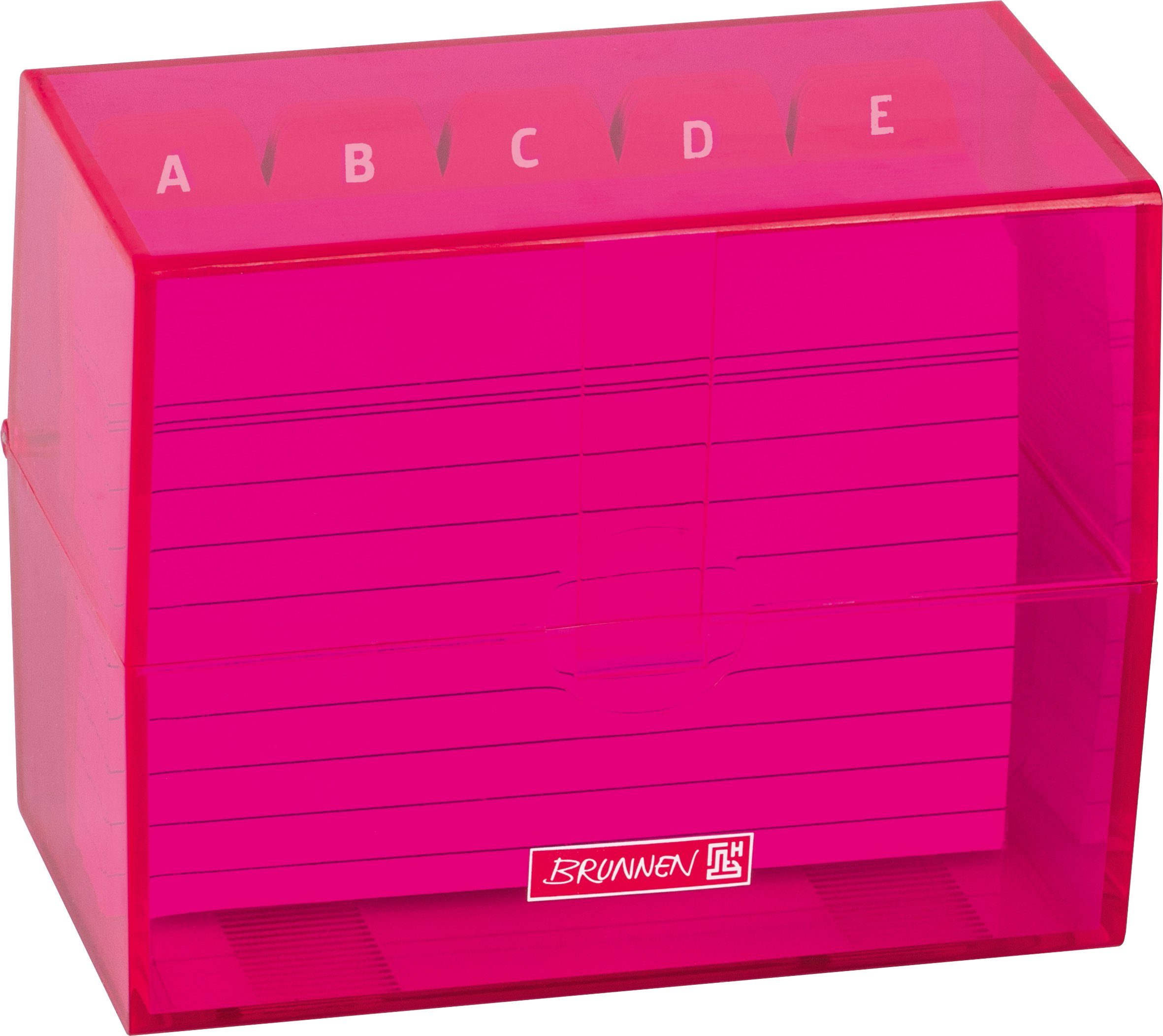 BRUNNEN Karteikasten BRUNNEN 102057026 Karteikasten Colour Code 12 x 9,5 x 6,5 cm pink