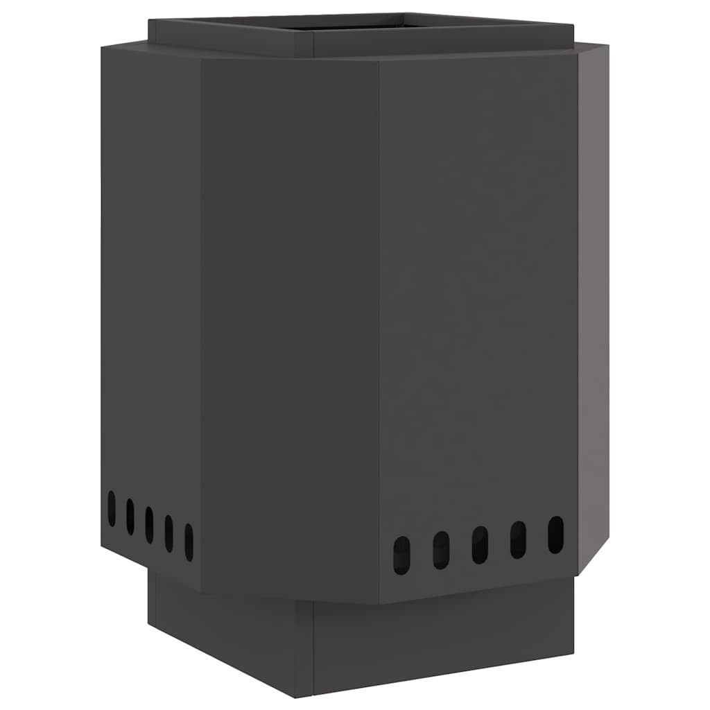 vidaXL Feuerstelle Rauchfreier Feuerkorb Schwarz 38 x 38 x 51 cm Stahl, (1-St)