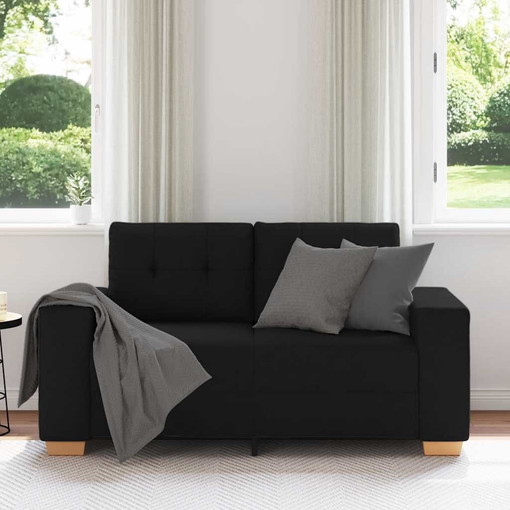 vidaXL Sofa Zweisitzer-Sofa Schwarz 120 cm günstig online kaufen