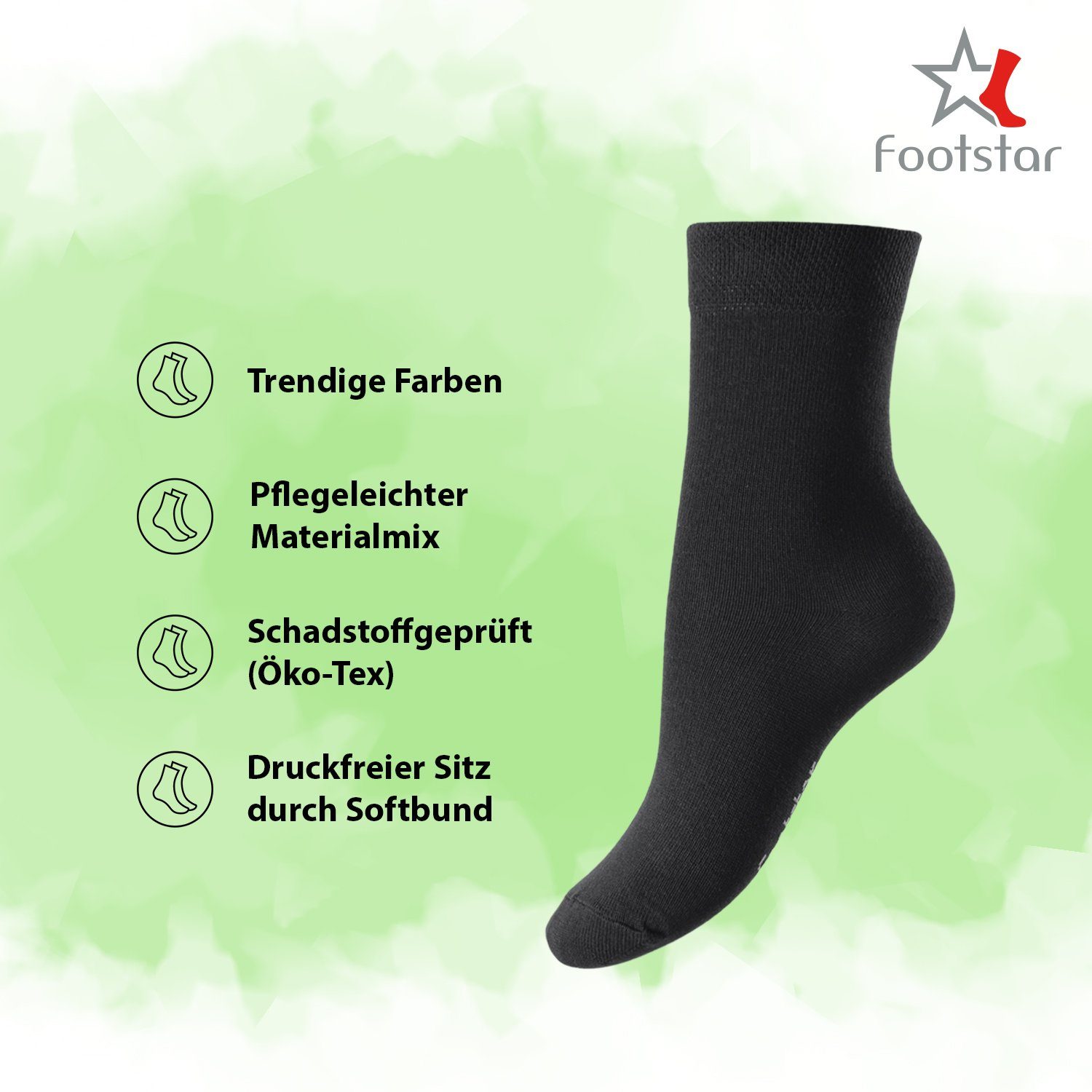 Footstar Basicsocken EVERYDAY! 10 Paar Kinder Socken für Jungen & Mädchen
