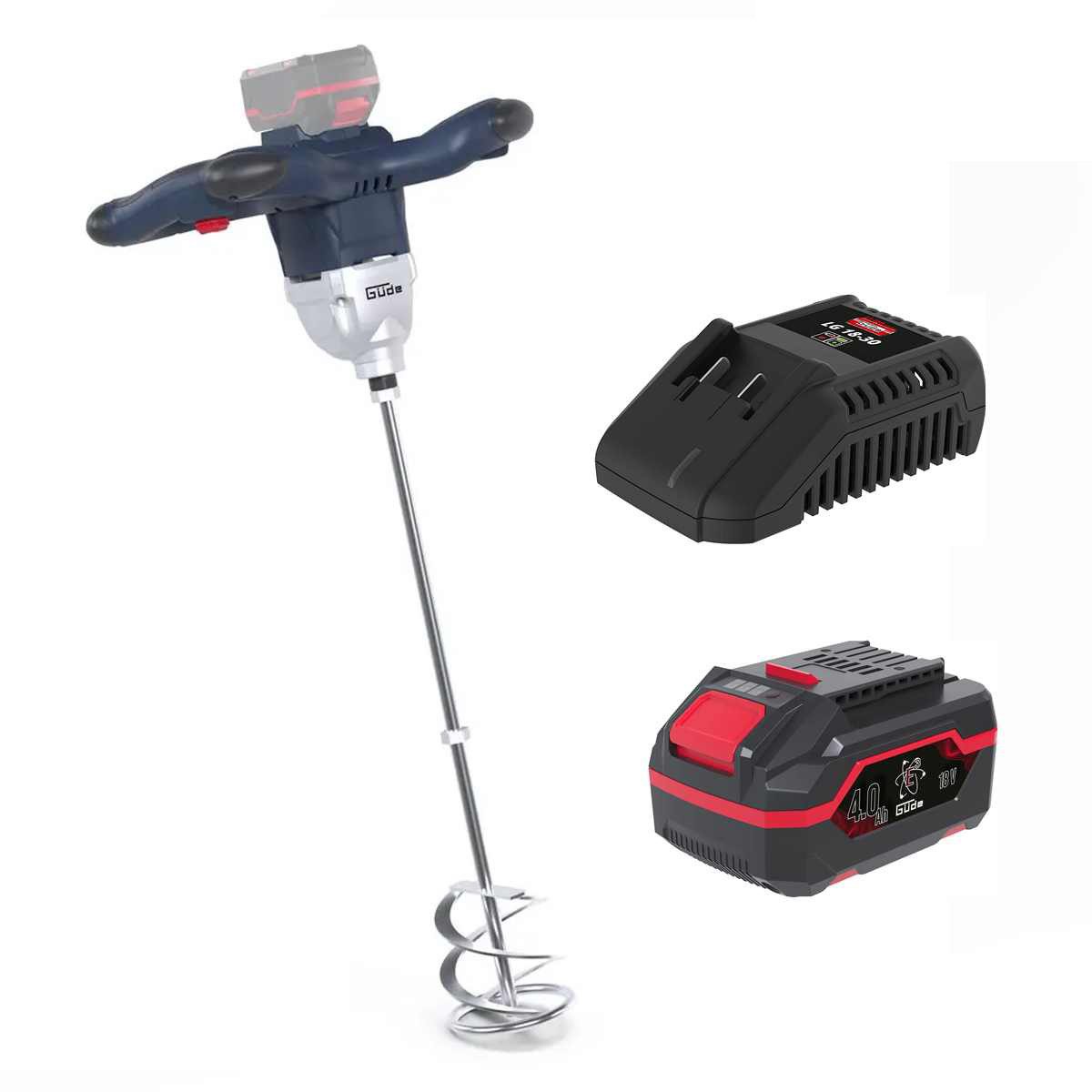 Rührwerk Güde Akku Rührwerk RW 18-401-30 mit Akku 4.0 Ah und Ladegerät 3 A