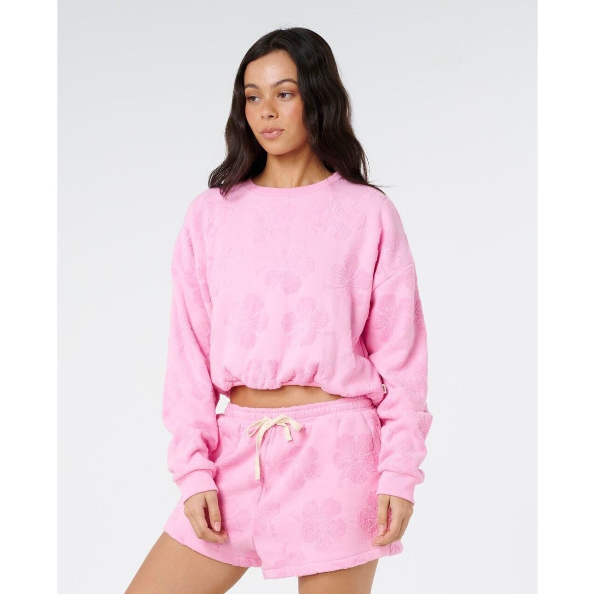 Rip Curl Sweatshirt Paradise Terry Crew Weicher Frottee-Pullover mit lässigem Surf-Style und bequemer – Bild 3 von 5