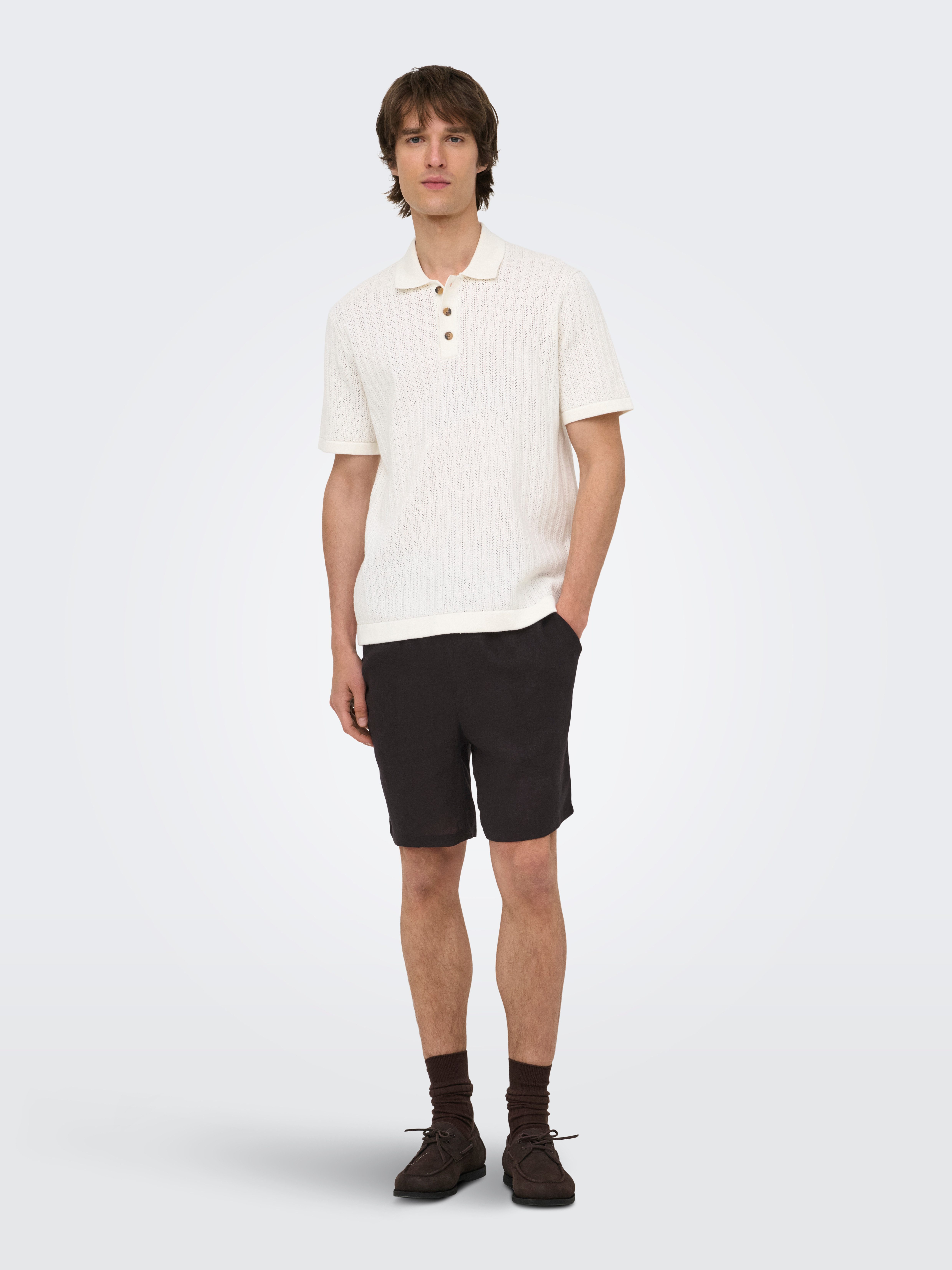 ONLY & SONS Shorts ONSLAURENCE LINEN BLEND SHORTS NOOS Viskosemischung, regular fit – Bild 5 von 5
