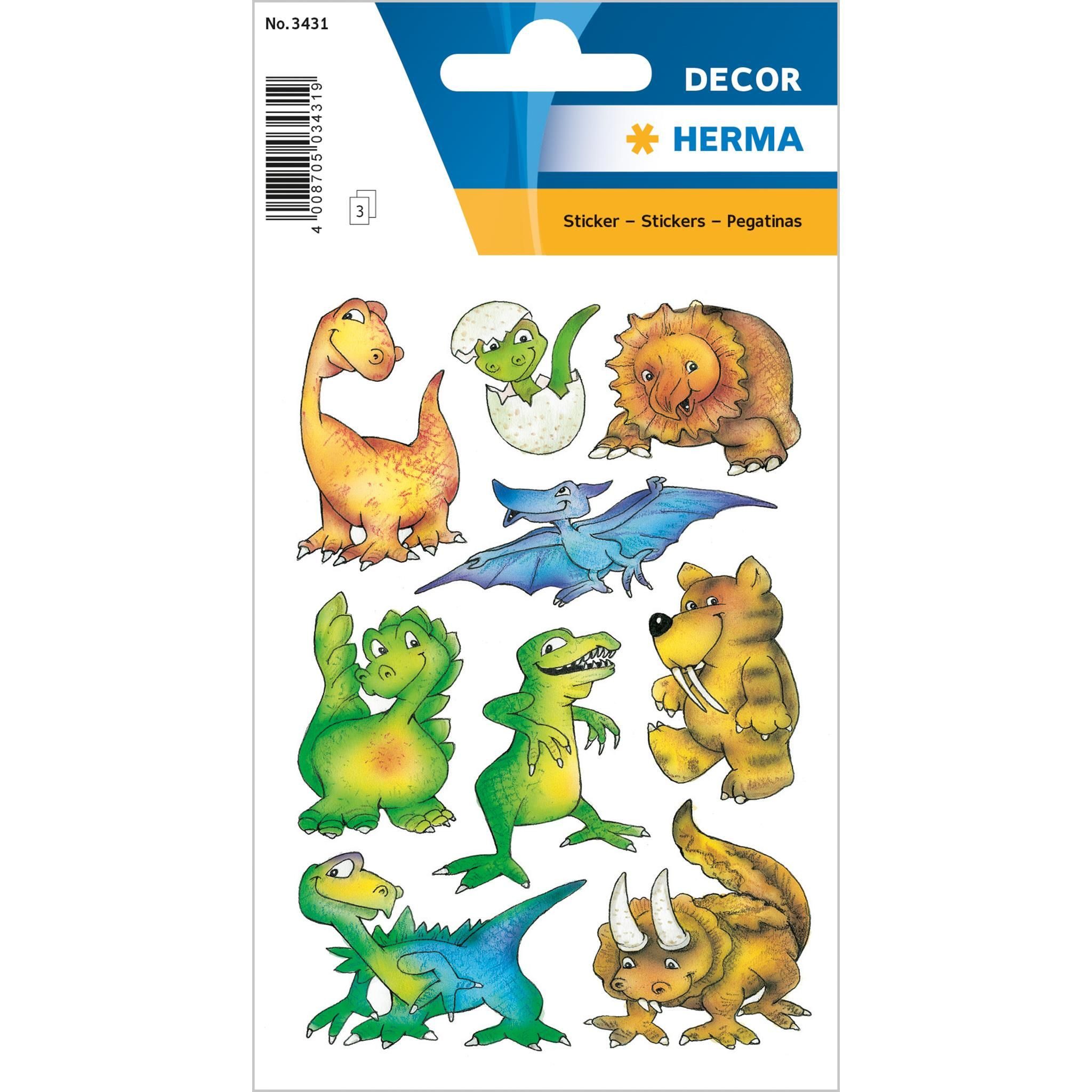 HERMA Sticker Herma Sticker DECOR Tiere Dinos 3 Bl
