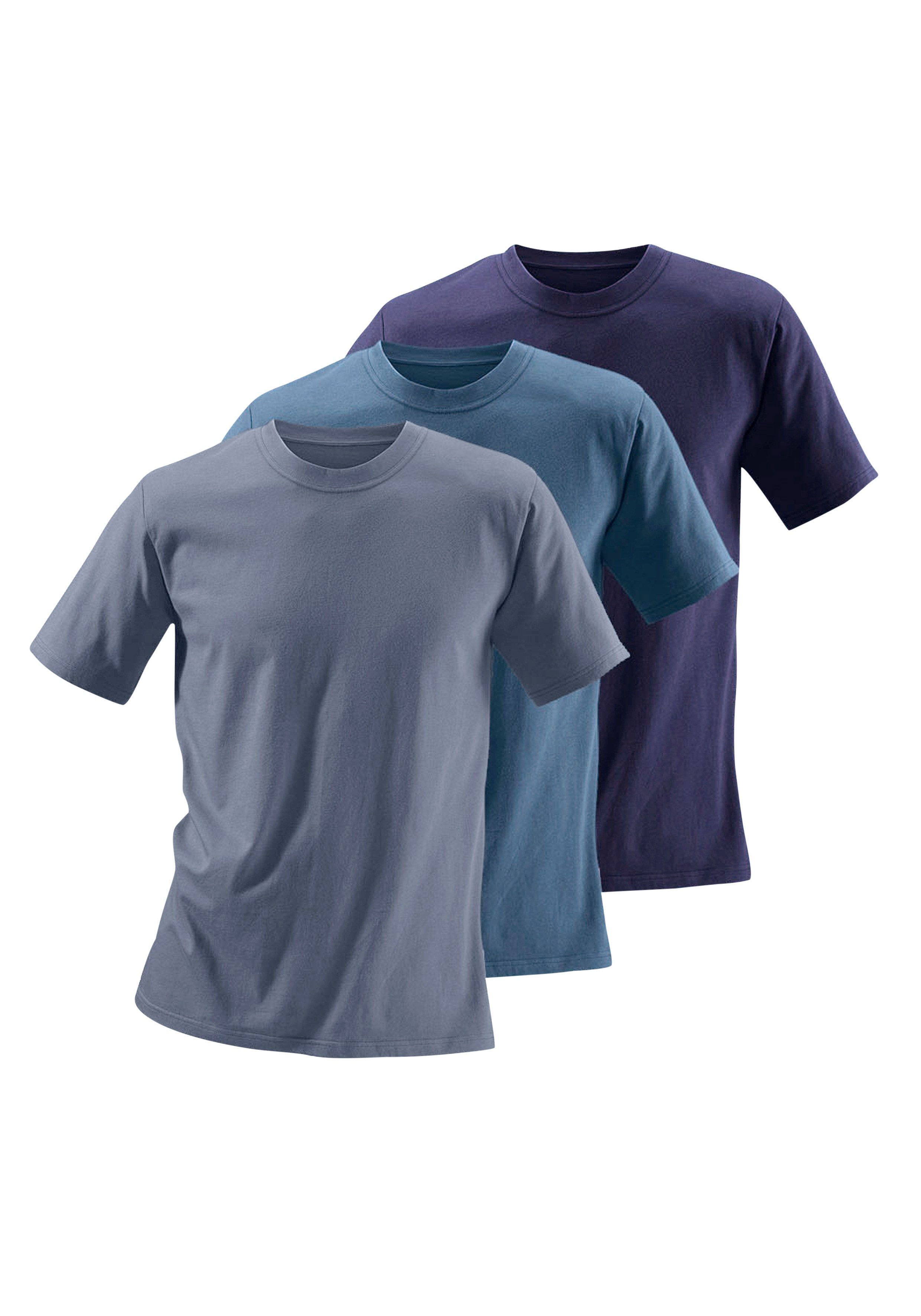 H.I.S T-Shirt, Unterziehshirt (3er-Pack) unifarben, Rundhalsausschnitt, aus Baumwolle. € 29,99, (€ 10,00 pro 1 Stk).
