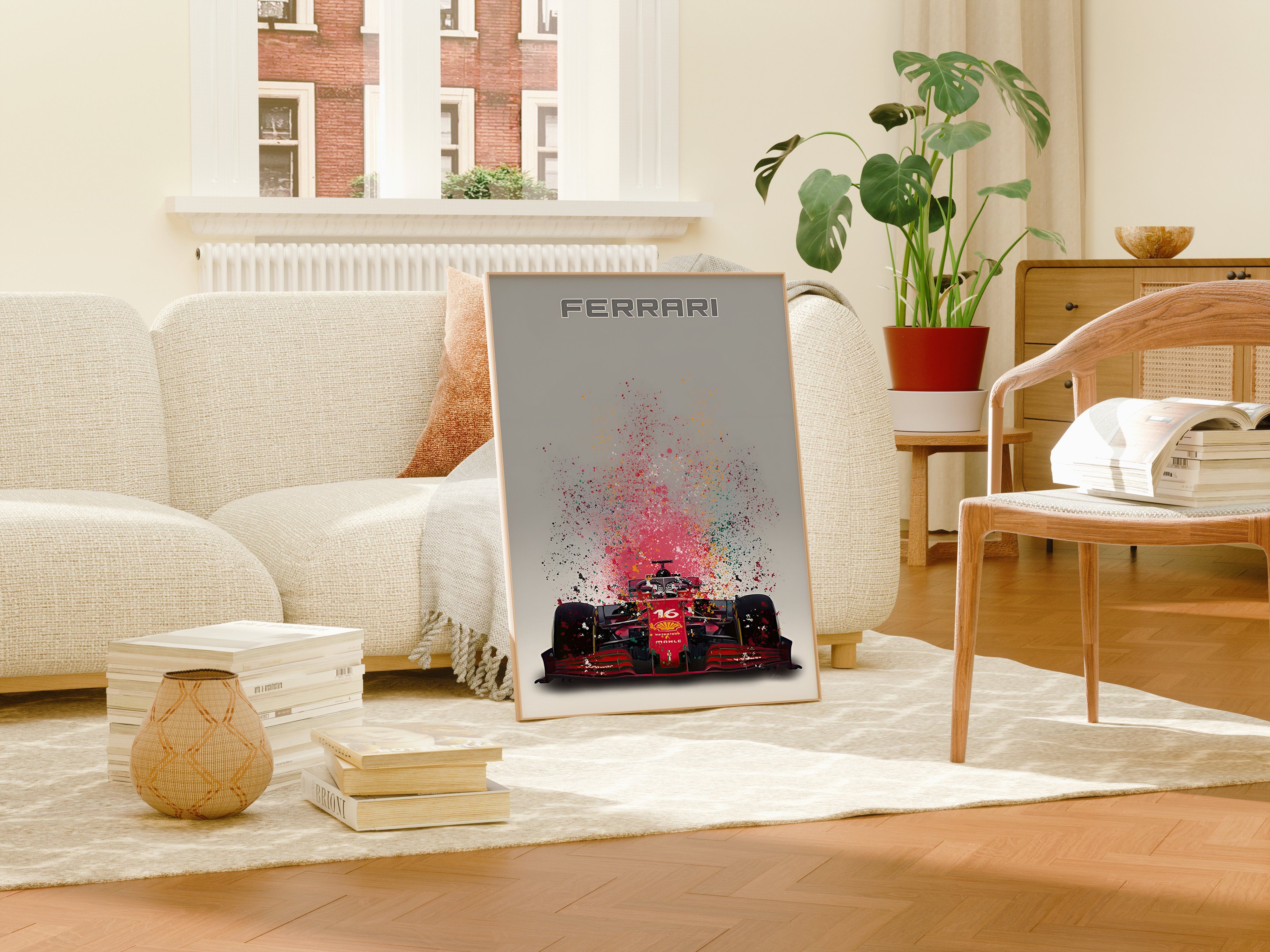 JUSTGOODMOOD Poster Premium ® Formel 1 Ferrari Rennwagen · ohne Rahmen – Bild 4 von 5