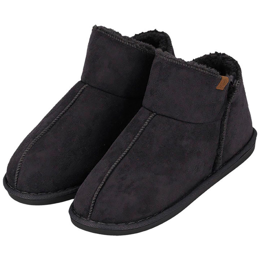 XQ Footwear LADIES HOME BOOTS SUEDE Hausschuh mit Logoprägung und kuscheligen, wärmenden Innenfutter
