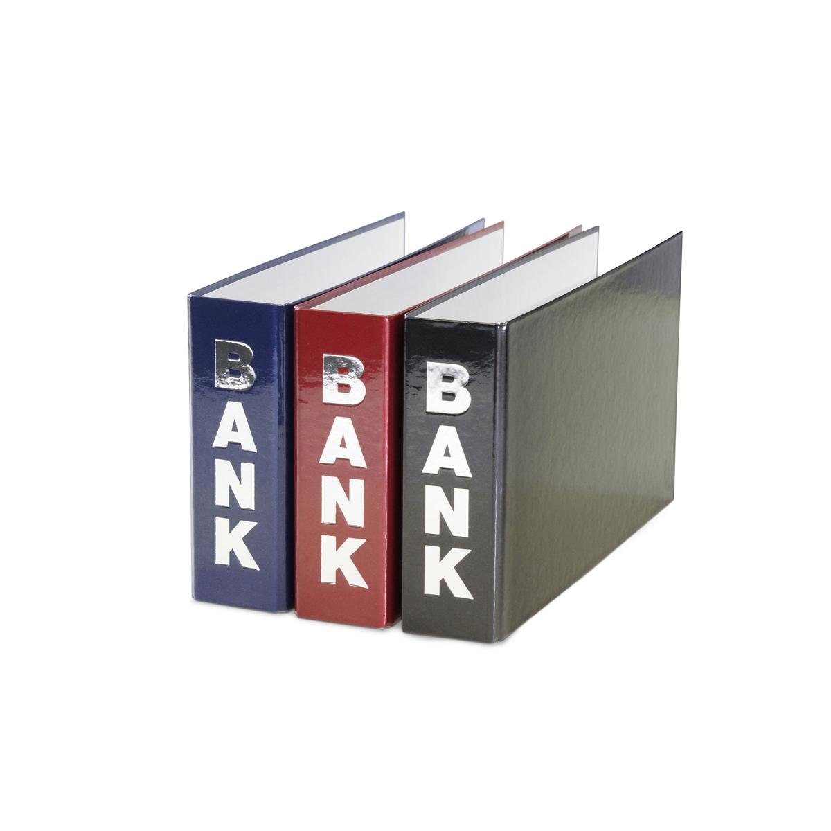 Livepac Office Bankordner 3 Bankordner / 140x250mm / für Kontoauszüge / Farbe: je 1x rot, blau