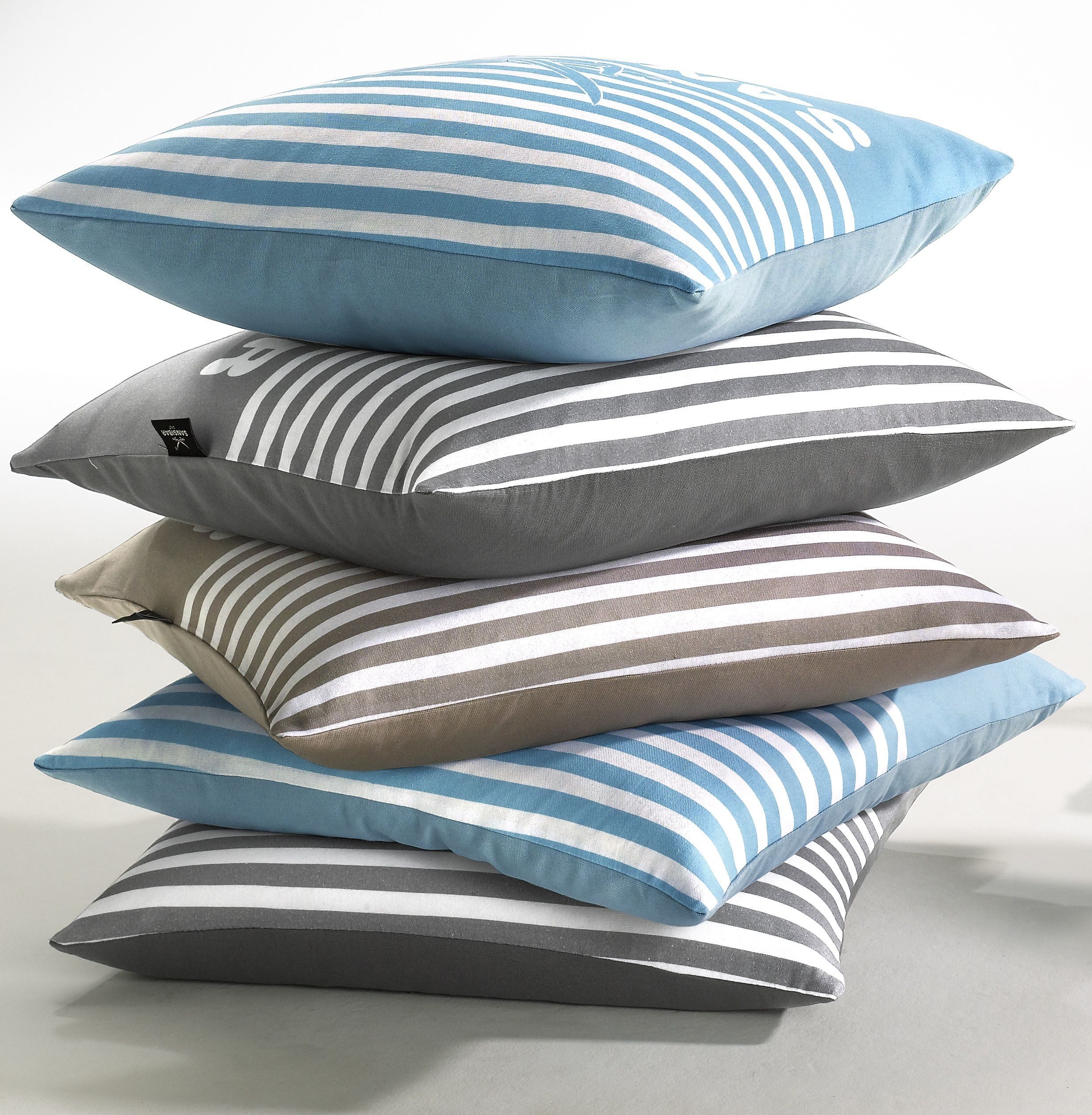 Sansibar Sylt Kissenhüllen Kissenhülle SANSIBAR BL 45x45 cm grau günstig online kaufen